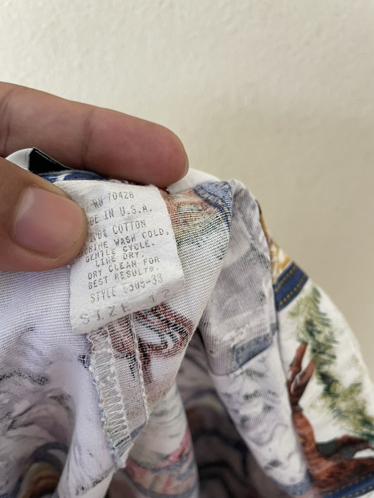 Vintage RARE! OVERPRINTED COWBOY SHORTS Size US 33 - 11 Thumbnail