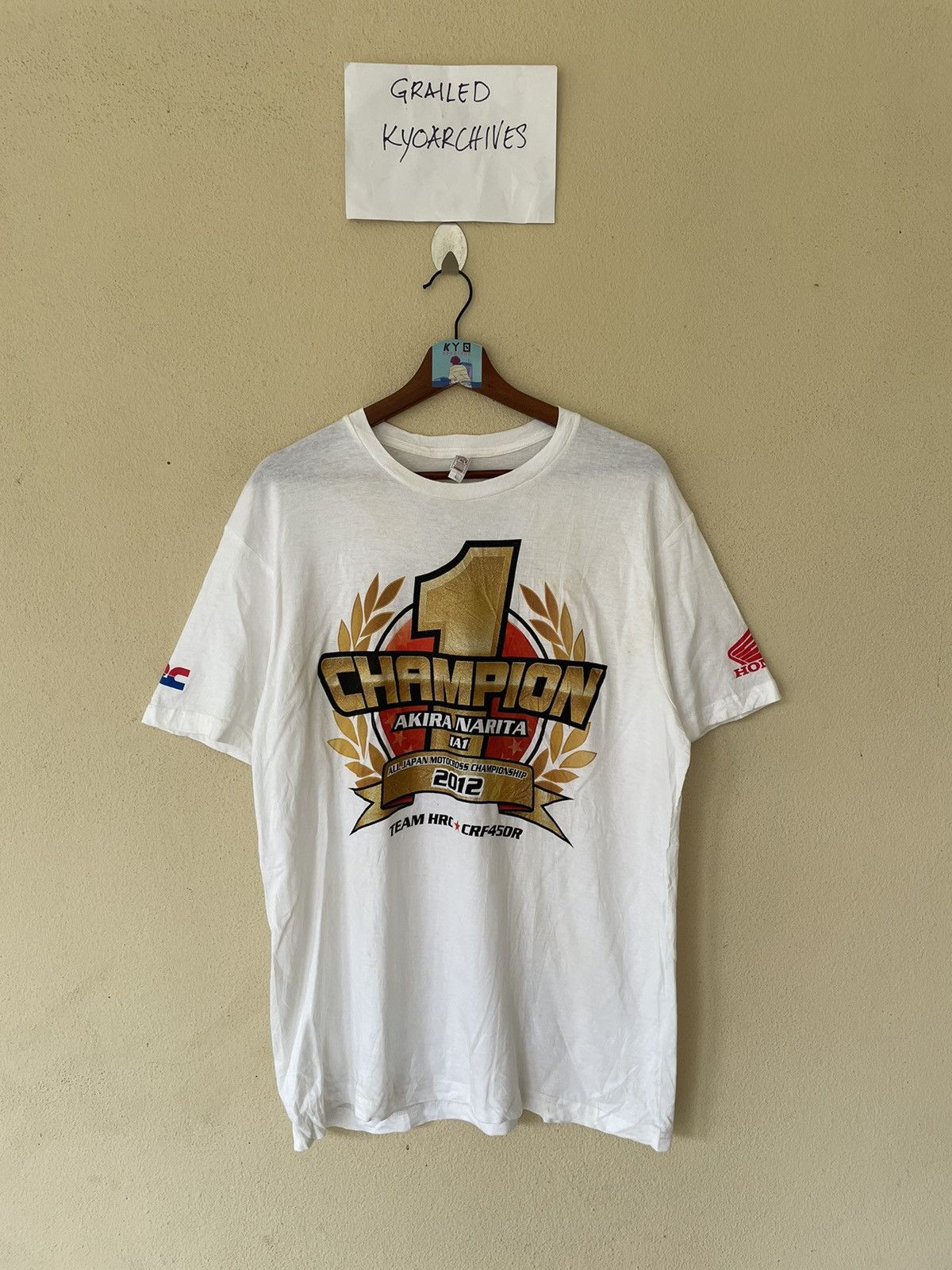 Honda × Japanese Brand SUPER RACER AKIRA NARITA NO 1 HONDA RACING TEE Size US L / EU 52-54 / 3 - 2 Thumbnail