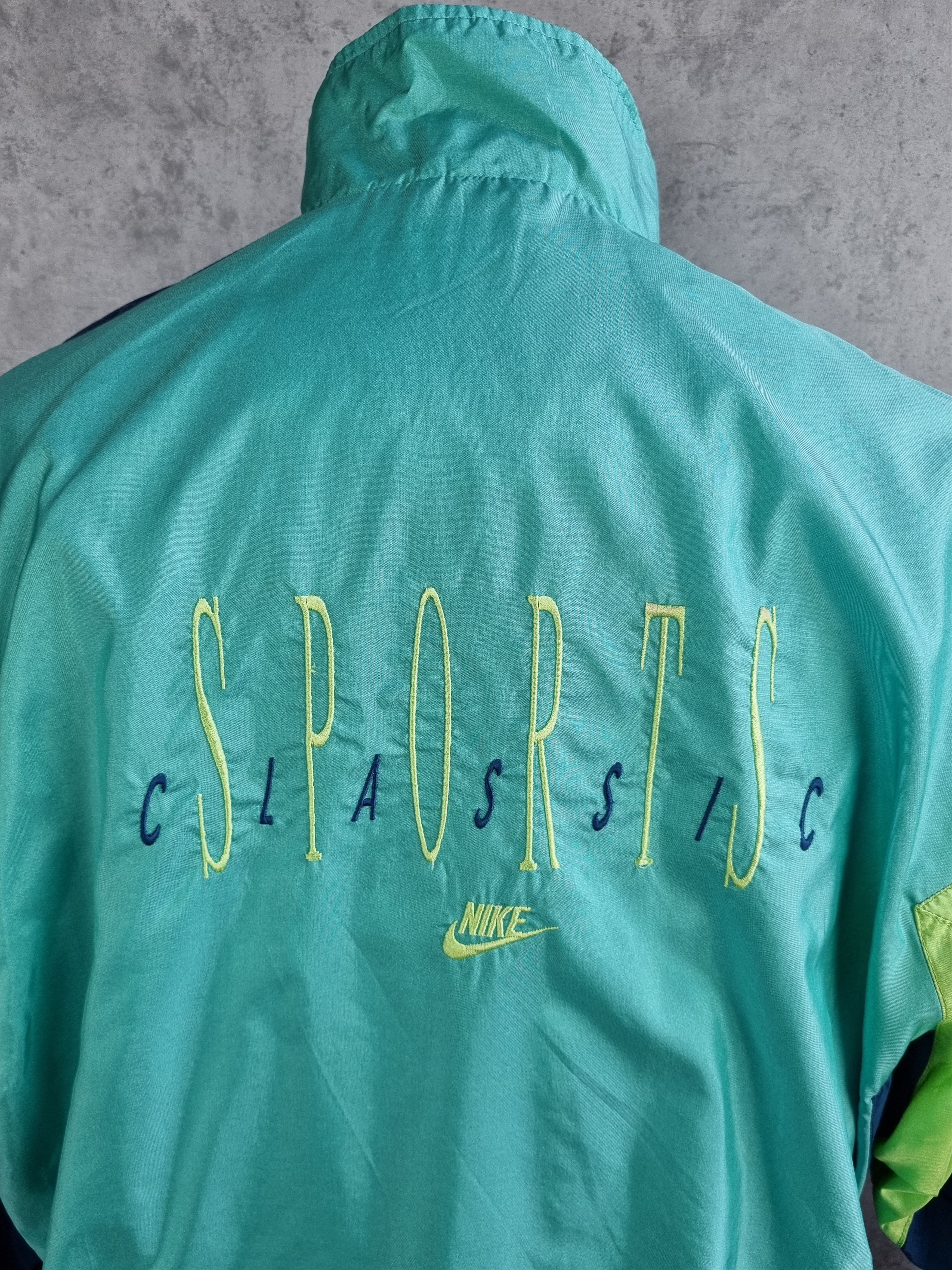 Nike × Vintage 90s NIKE Soft Nylon Vintage light track jacket Size US M / EU 48-50 / 2 - 3 Thumbnail