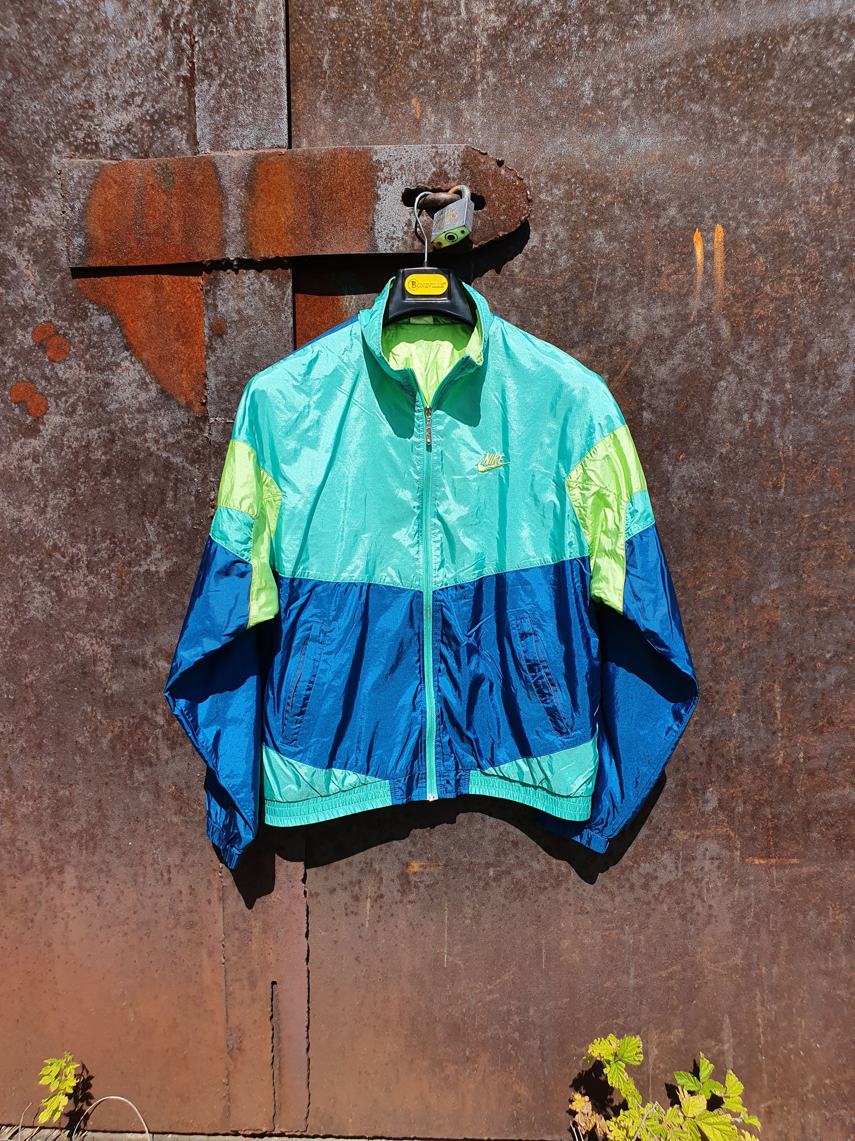 Nike × Vintage 90s NIKE Soft Nylon Vintage light track jacket Size US M / EU 48-50 / 2 - 5 Thumbnail