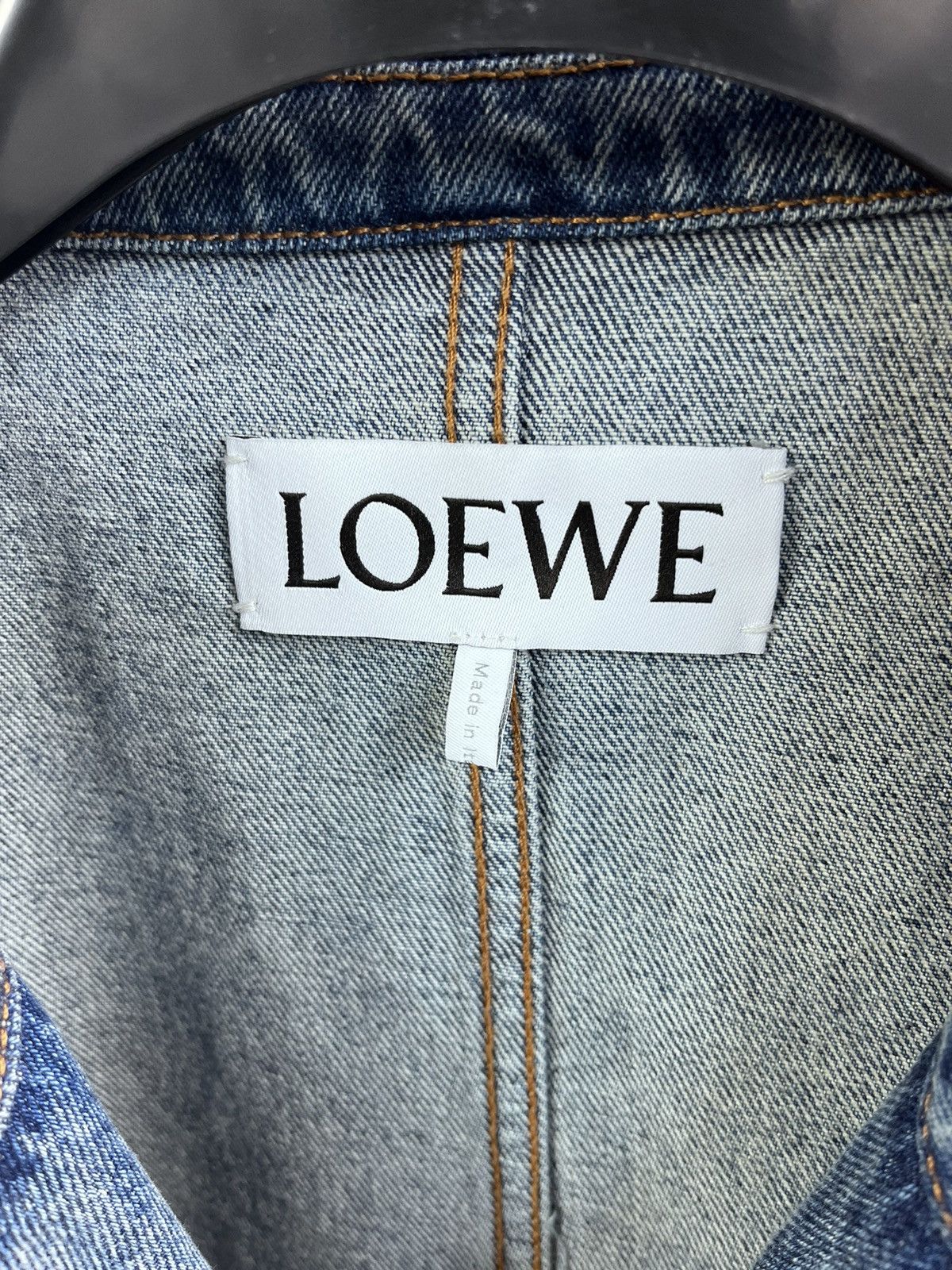 Loewe Leather Pocket Denim Jacket Size US XXL / EU 58 / 5 - 5 Thumbnail
