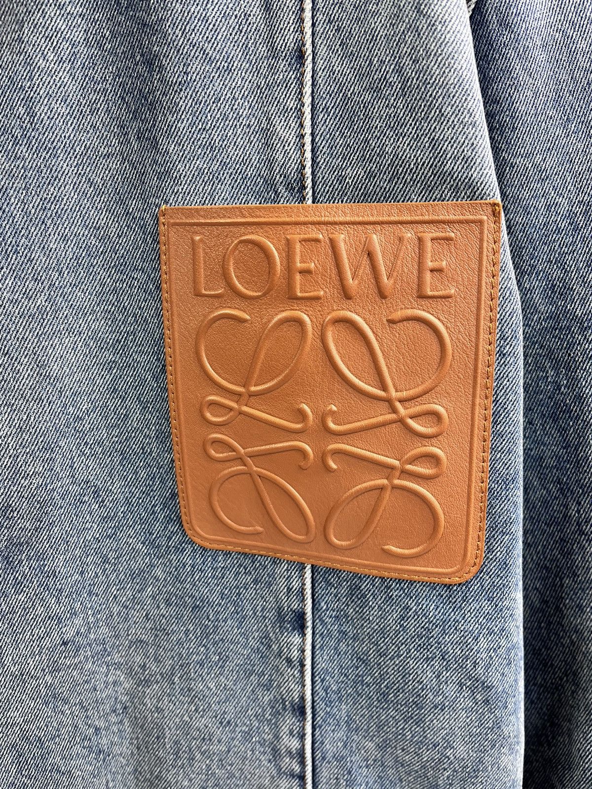 Loewe Leather Pocket Denim Jacket Size US XXL / EU 58 / 5 - 3 Thumbnail