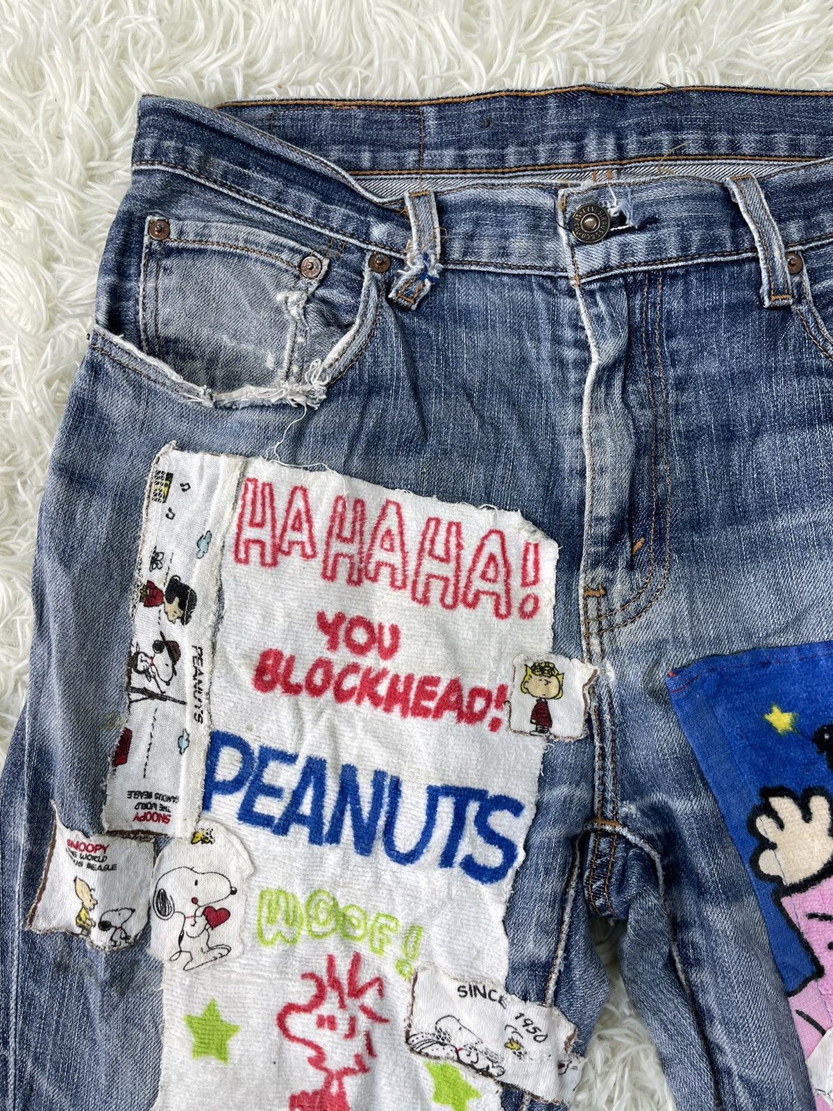 Levi's Vintage Clothing ❌DELETE SOON🔥Vtg Levis Crazy Patchworks Custom Jeans Baggy Size US 32 / EU 48 - 8 Thumbnail