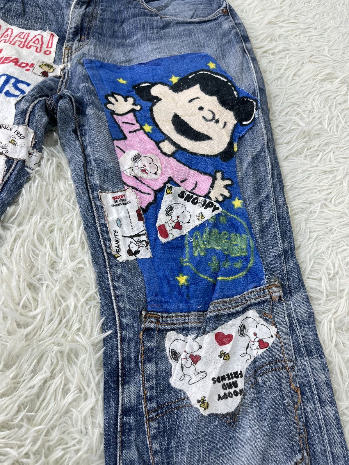 Levi's Vintage Clothing ❌DELETE SOON🔥Vtg Levis Crazy Patchworks Custom Jeans Baggy Size US 32 / EU 48 - 7 Thumbnail