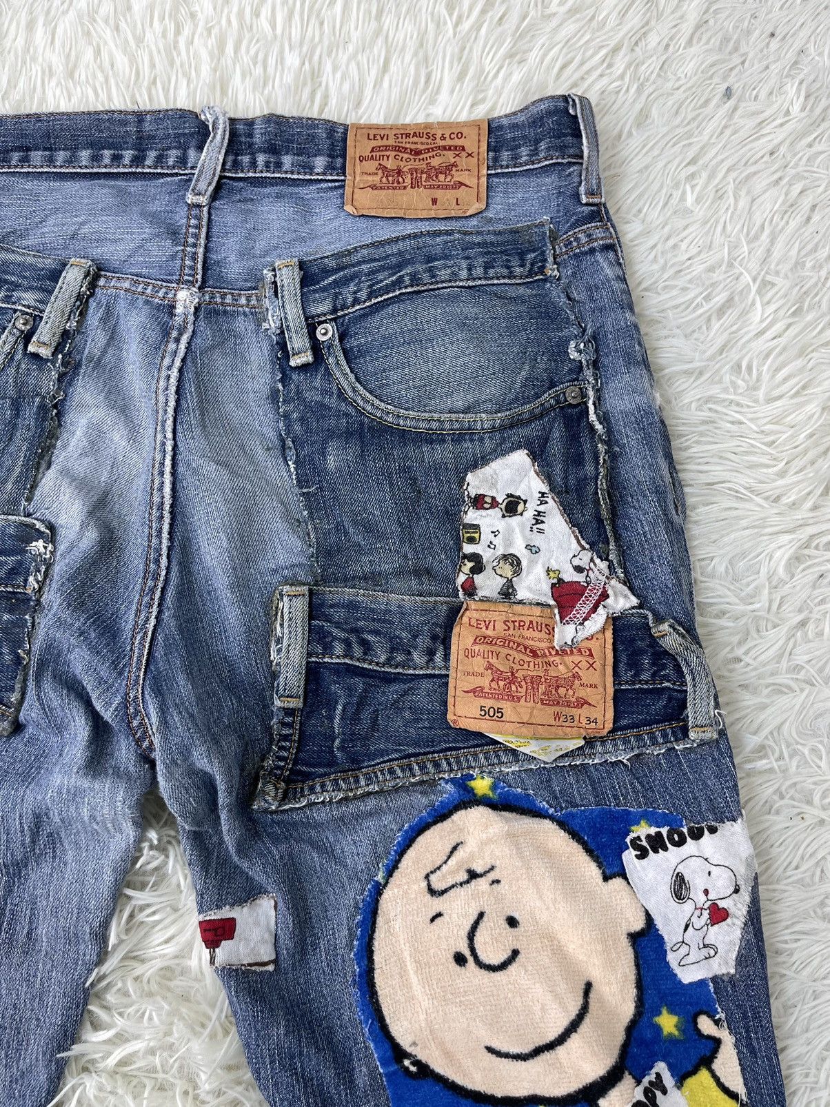 Levi's Vintage Clothing ❌DELETE SOON🔥Vtg Levis Crazy Patchworks Custom Jeans Baggy Size US 32 / EU 48 - 3 Thumbnail
