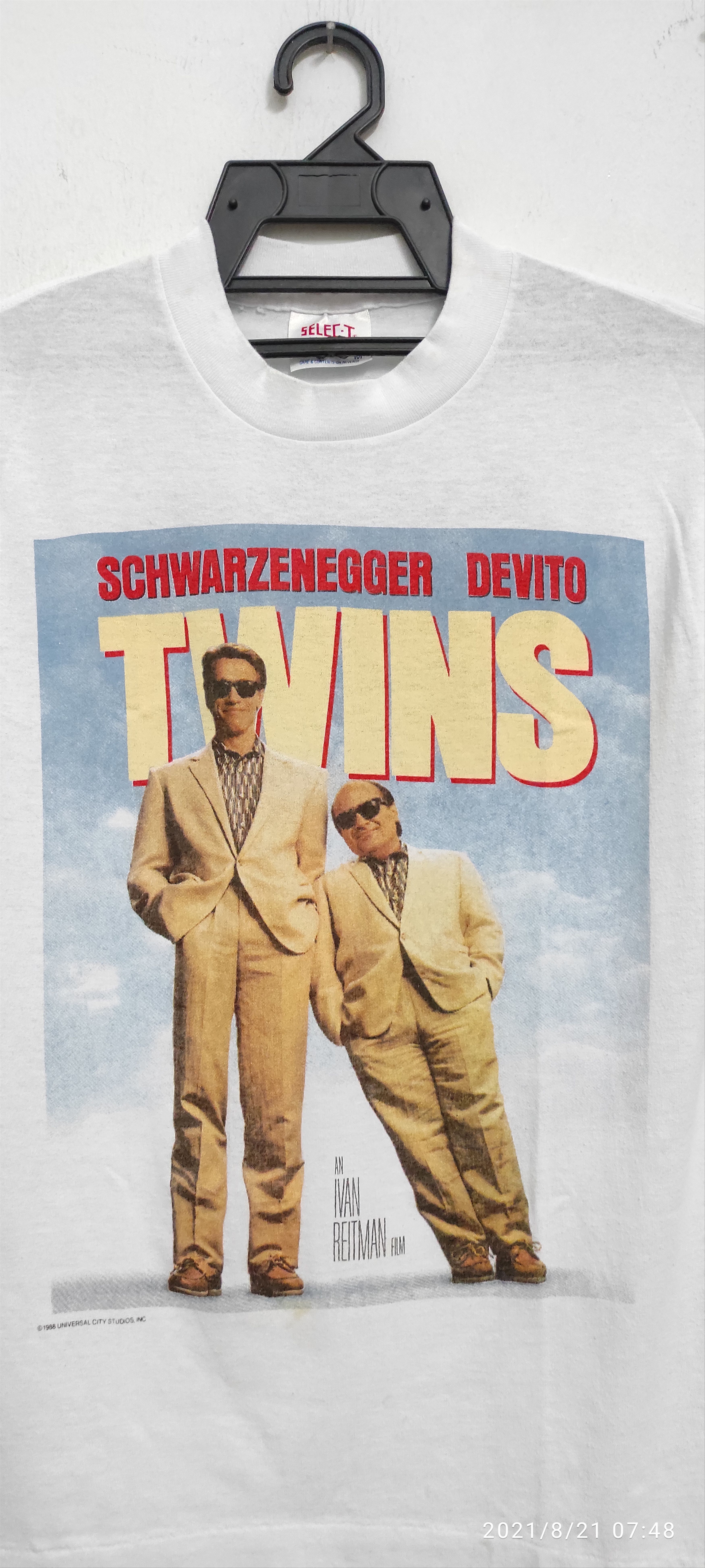 Vintage Vintage 1988 TWINS MOVIE Arnold Schwarzenegger DeVito Size US M / EU 48-50 / 2 - 5 Thumbnail