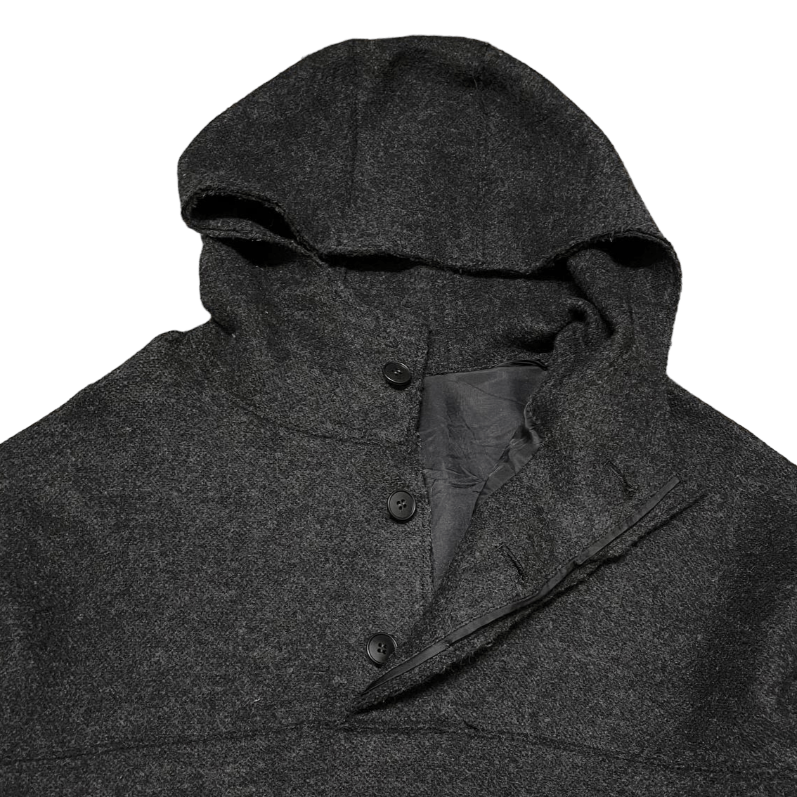 Tete Homme Tete Homme Issey Miyake Wool Hooded Jacket Pullover Size US M / EU 48-50 / 2 - 5 Thumbnail