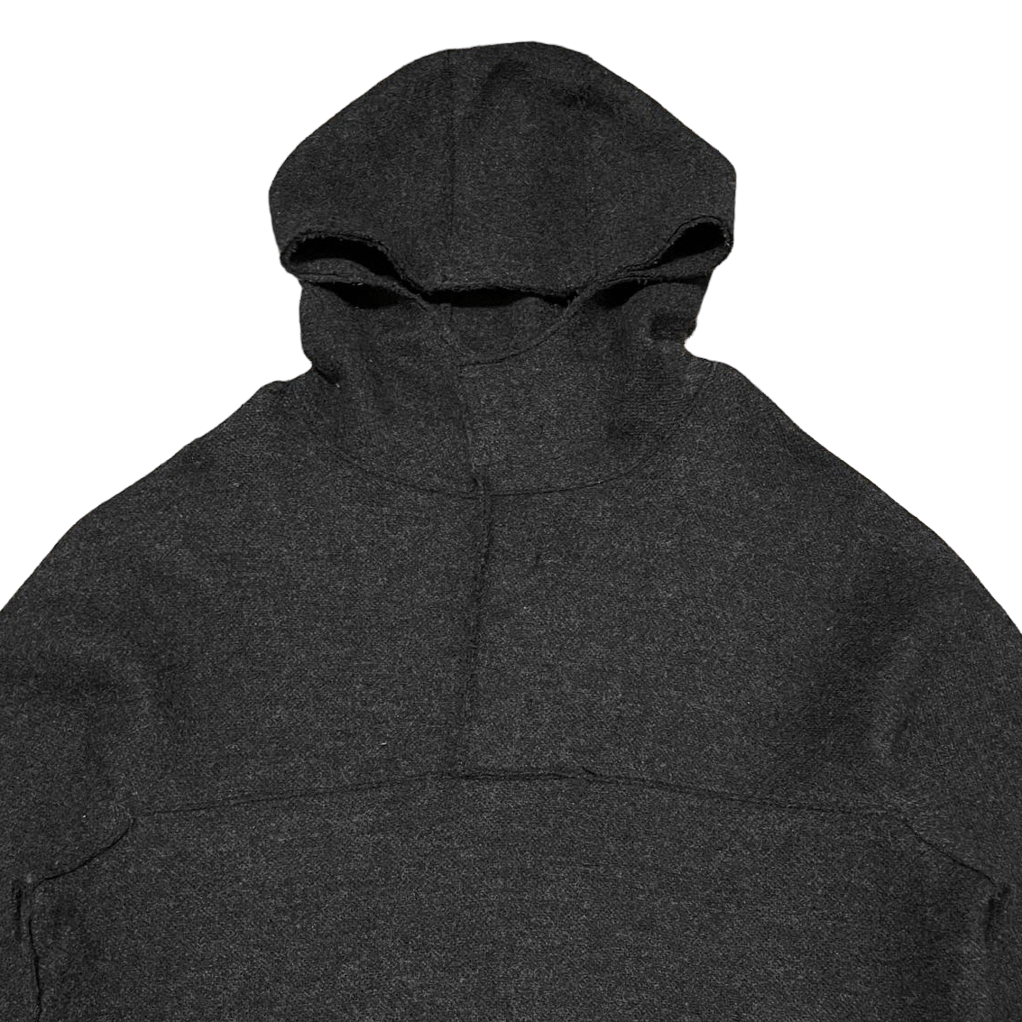 Tete Homme Tete Homme Issey Miyake Wool Hooded Jacket Pullover Size US M / EU 48-50 / 2 - 2 Thumbnail
