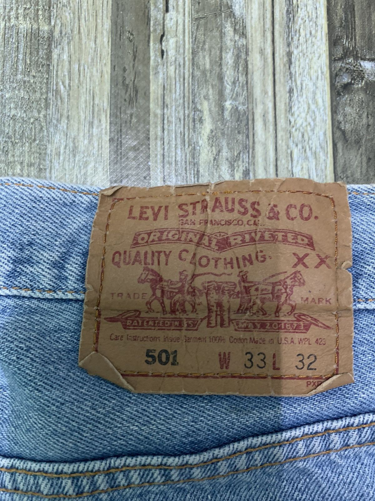 Levi's Super Rare Vintage 90’s Levi’s Single R Light Blue Jeans Size US 33 - 8 Thumbnail