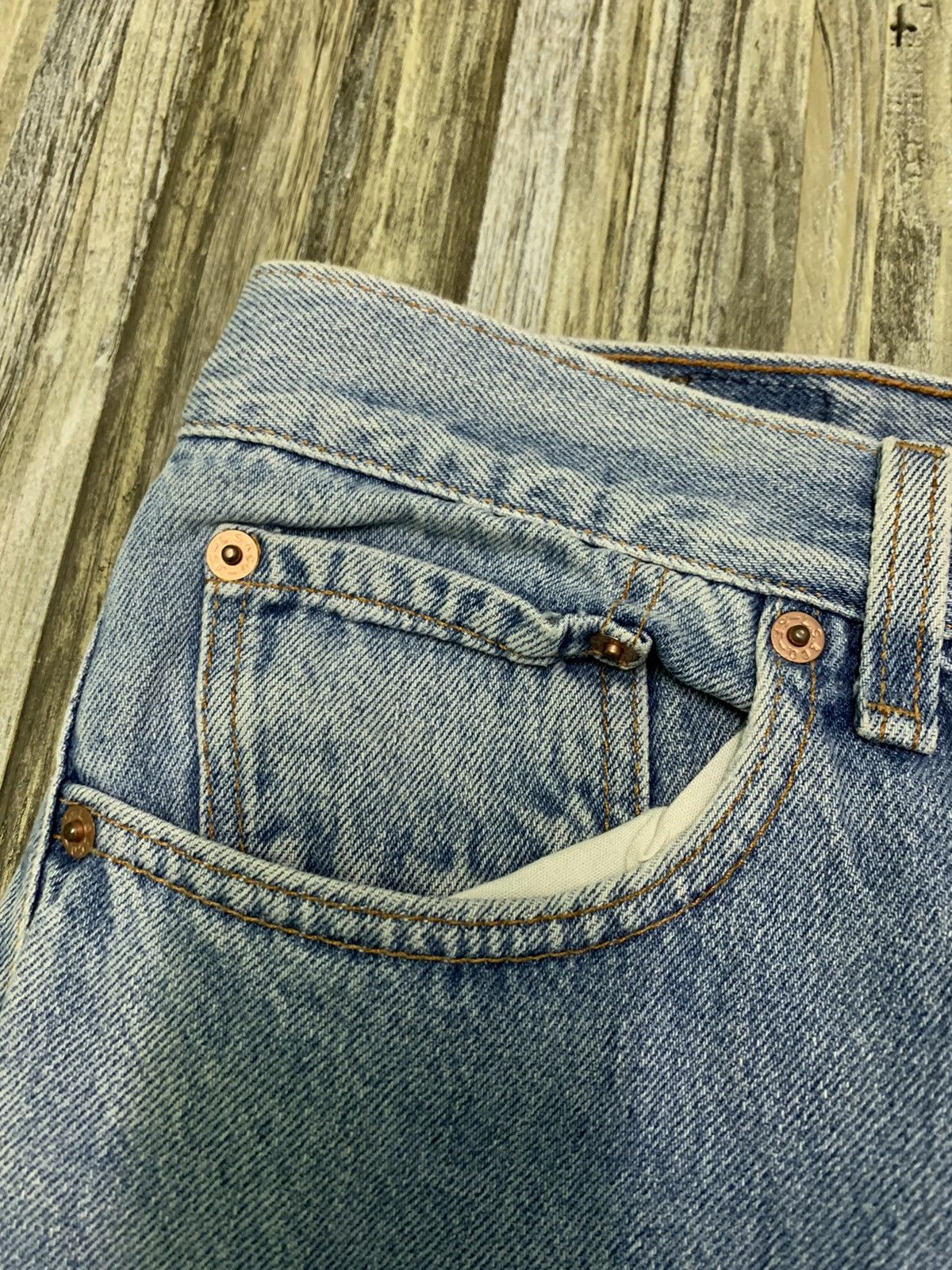 Levi's Super Rare Vintage 90’s Levi’s Single R Light Blue Jeans Size US 33 - 6 Thumbnail