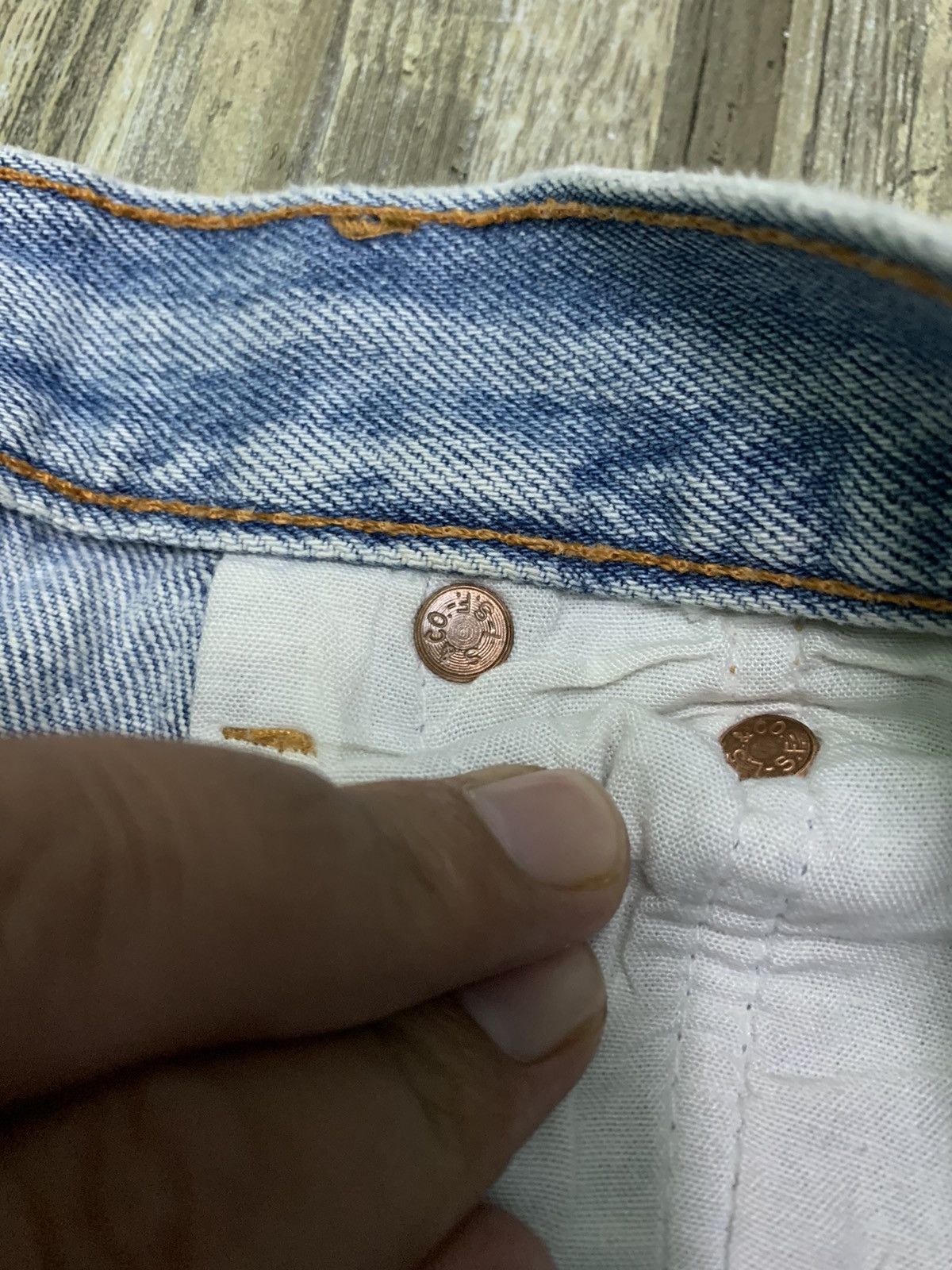 Levi's Super Rare Vintage 90’s Levi’s Single R Light Blue Jeans Size US 33 - 10 Thumbnail
