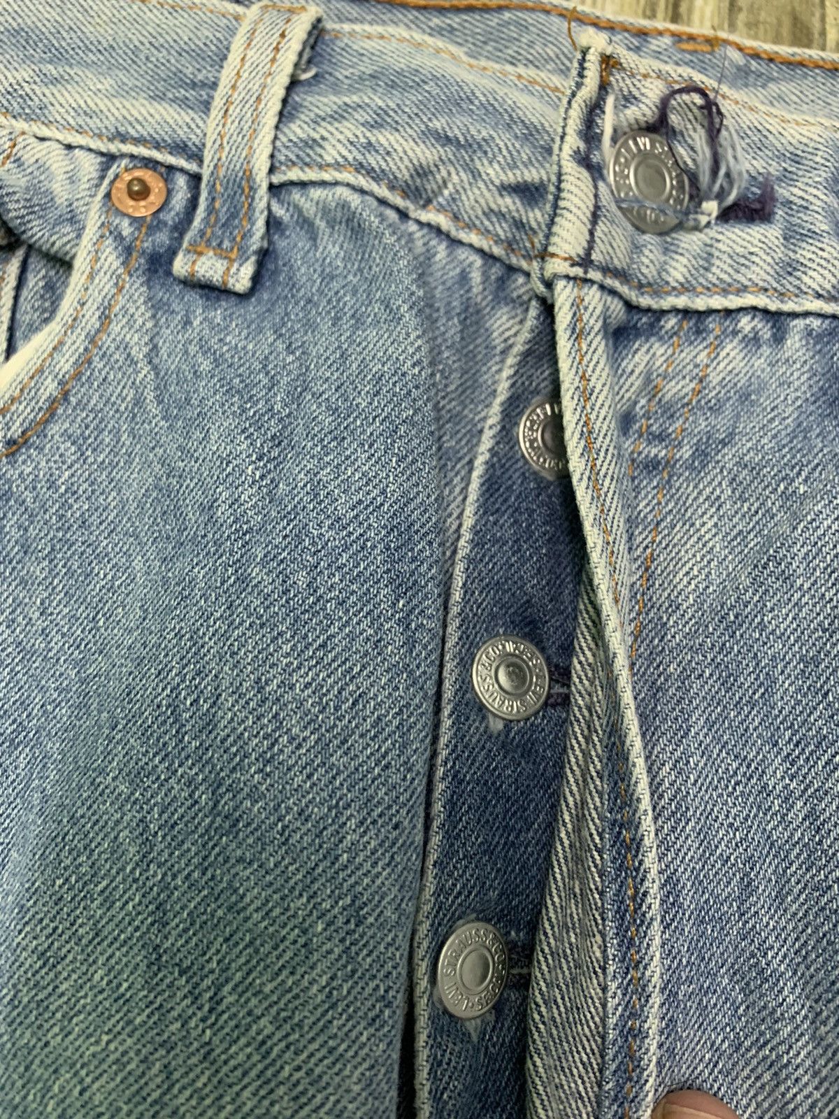 Levi's Super Rare Vintage 90’s Levi’s Single R Light Blue Jeans Size US 33 - 5 Thumbnail