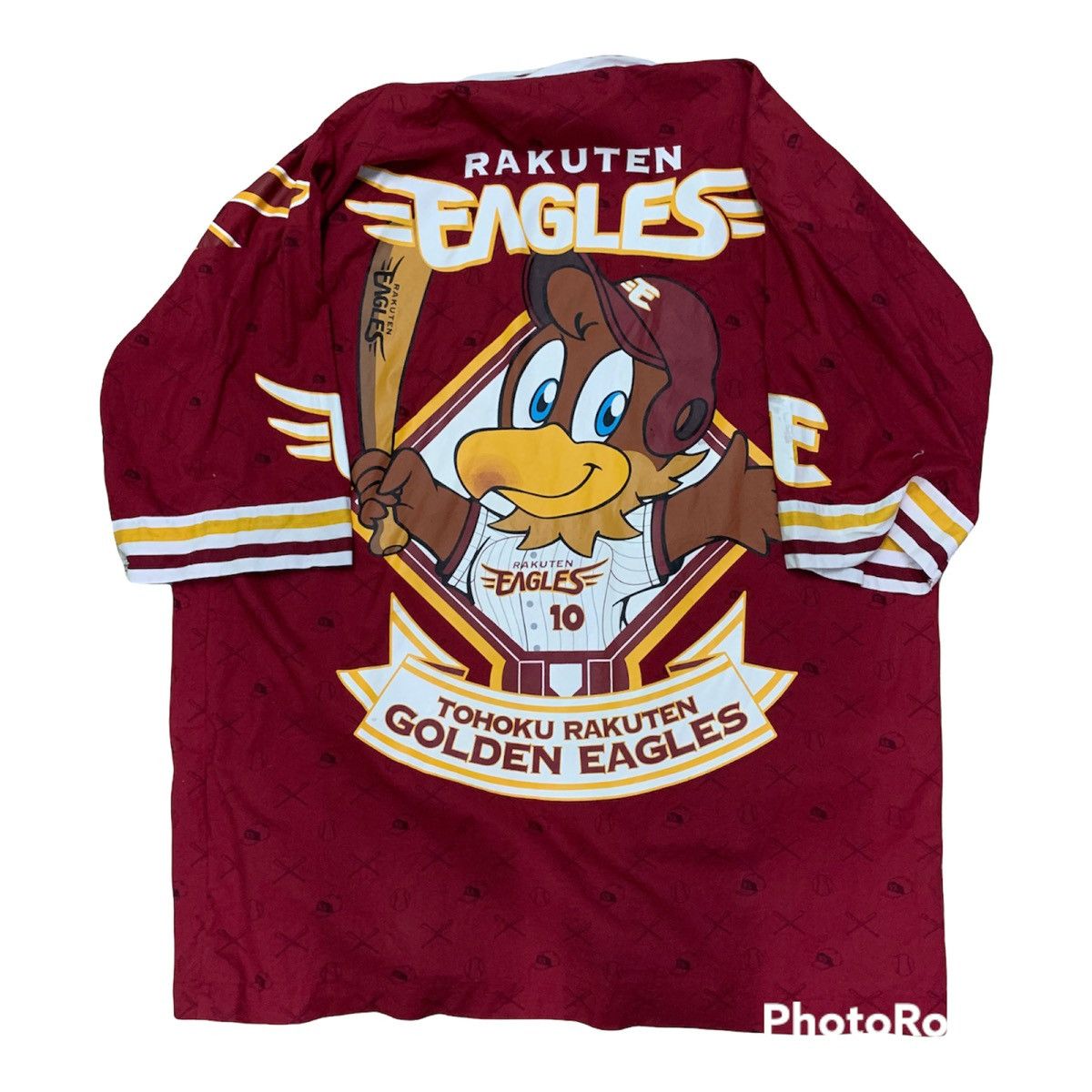 image of Mlb x Vintage Nice Rakuten Eagles Full Print Capes in Red, Men's (Size Large)
