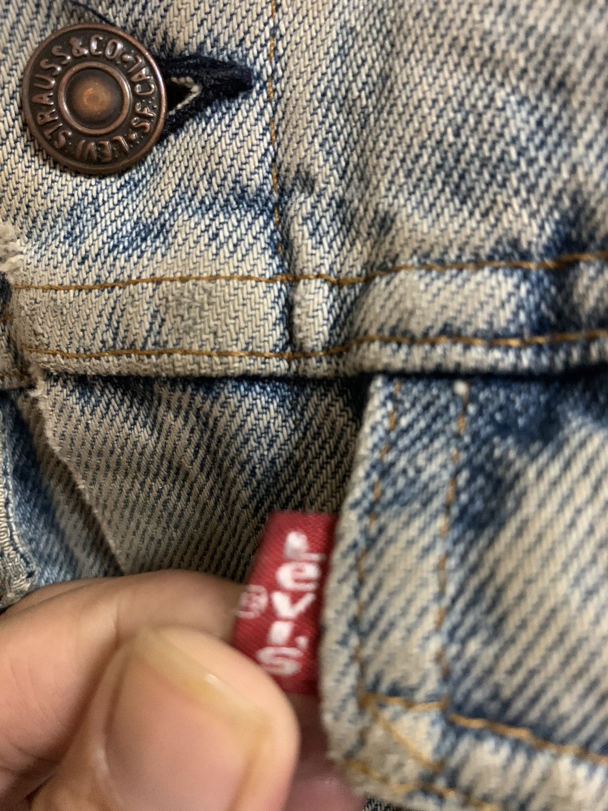 Levi's Vintage 80’s Levis Trucker Flare Denim Jacket Size US M / EU 48-50 / 2 - 9 Thumbnail