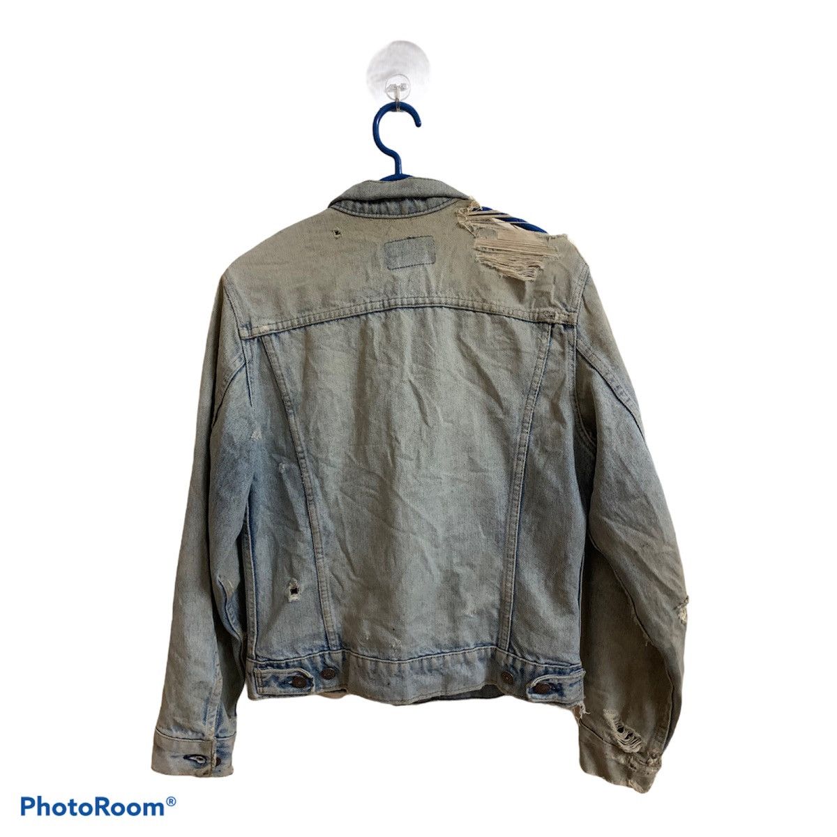 Levi's Vintage 80’s Levis Trucker Flare Denim Jacket Size US M / EU 48-50 / 2 - 2 Thumbnail
