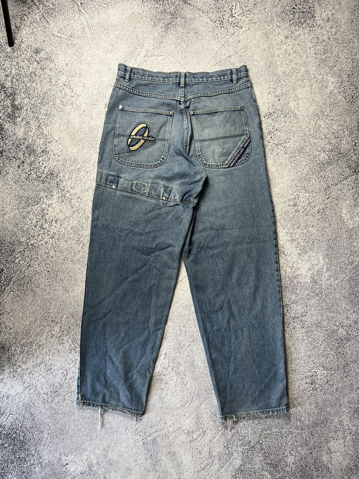 image of Marc Buchanan x Pelle Pelle Vintage Pelle Pelle Baggy Jeans Pants Streetwear in Denim (Size 34)