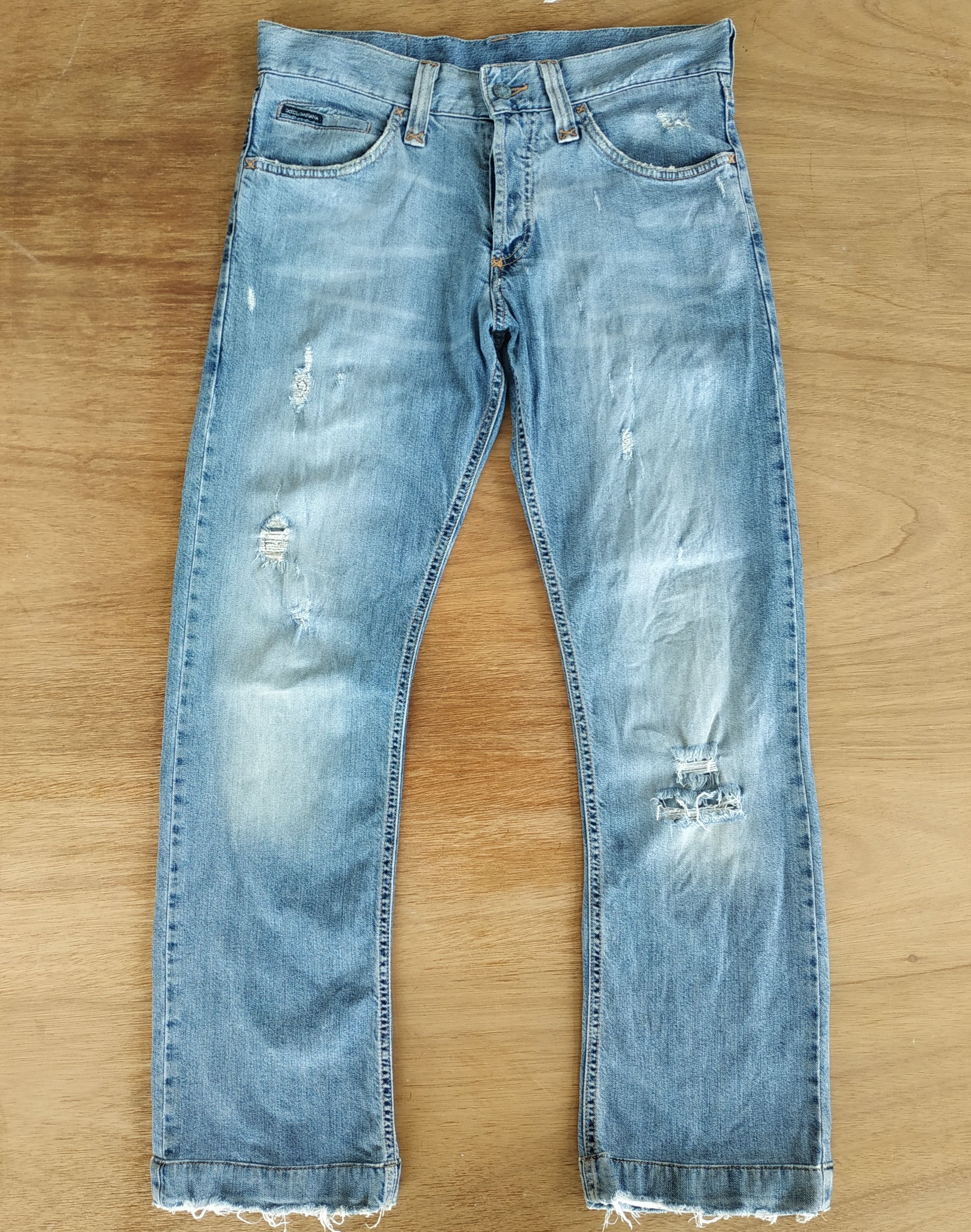 Dolce & Gabbana × Vintage DENIM DISTRESSED DOLCE & GABBANA Size US 34 / EU 50 - 1 Thumbnail