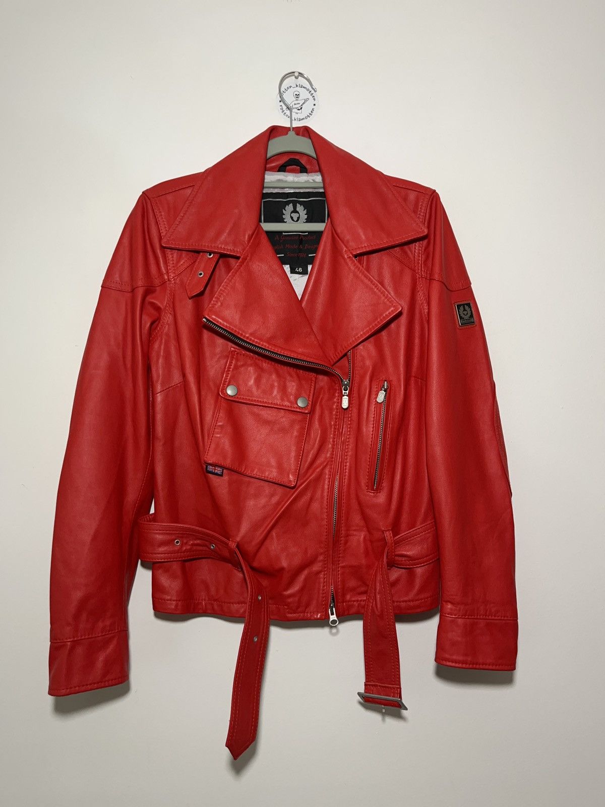 Belstaff Belstaff gold label red leather racing moto jacket Grailed