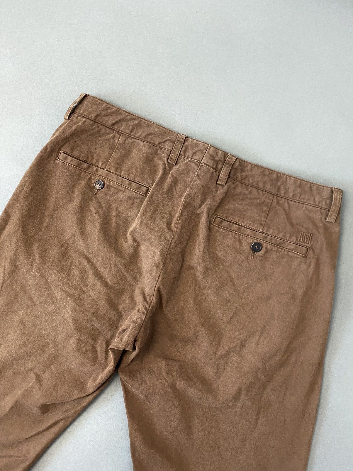 AMI Ami brown chino pants small logo Paris Alexandre Mattiussi Size US 30 / EU 46 - 6 Thumbnail