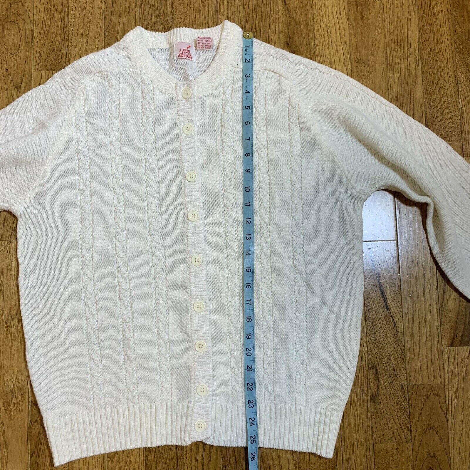 Other × Vintage Vintage Life's Little Extras Chunky Cable Cardigan Sweater Size M / US 6-8 / IT 42-44 - 7 Thumbnail