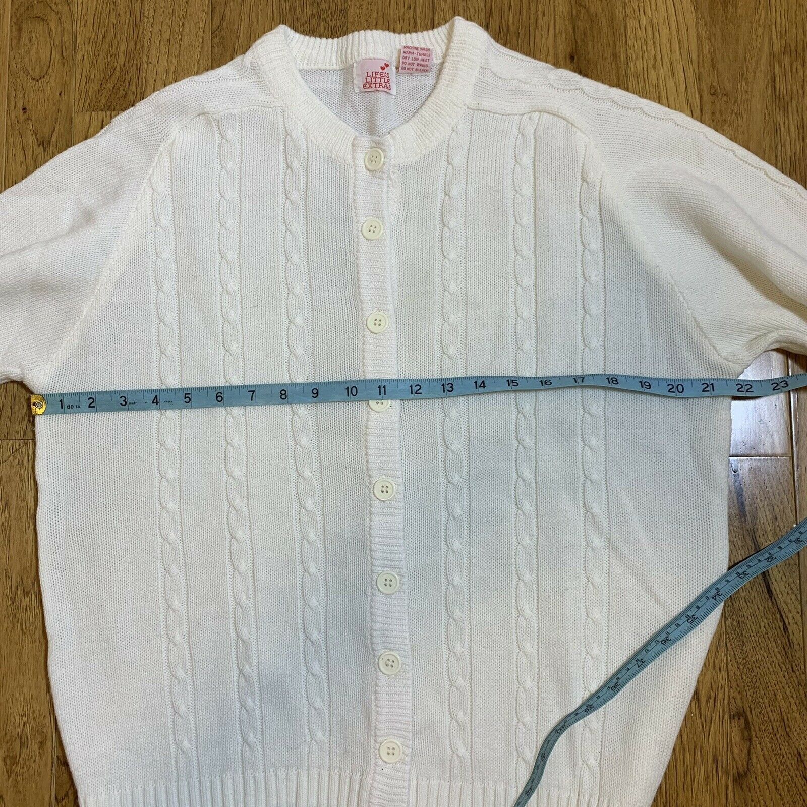 Other × Vintage Vintage Life's Little Extras Chunky Cable Cardigan Sweater Size M / US 6-8 / IT 42-44 - 6 Thumbnail