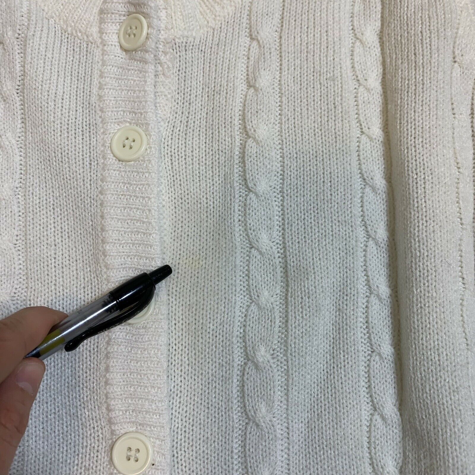 Other × Vintage Vintage Life's Little Extras Chunky Cable Cardigan Sweater Size M / US 6-8 / IT 42-44 - 4 Thumbnail