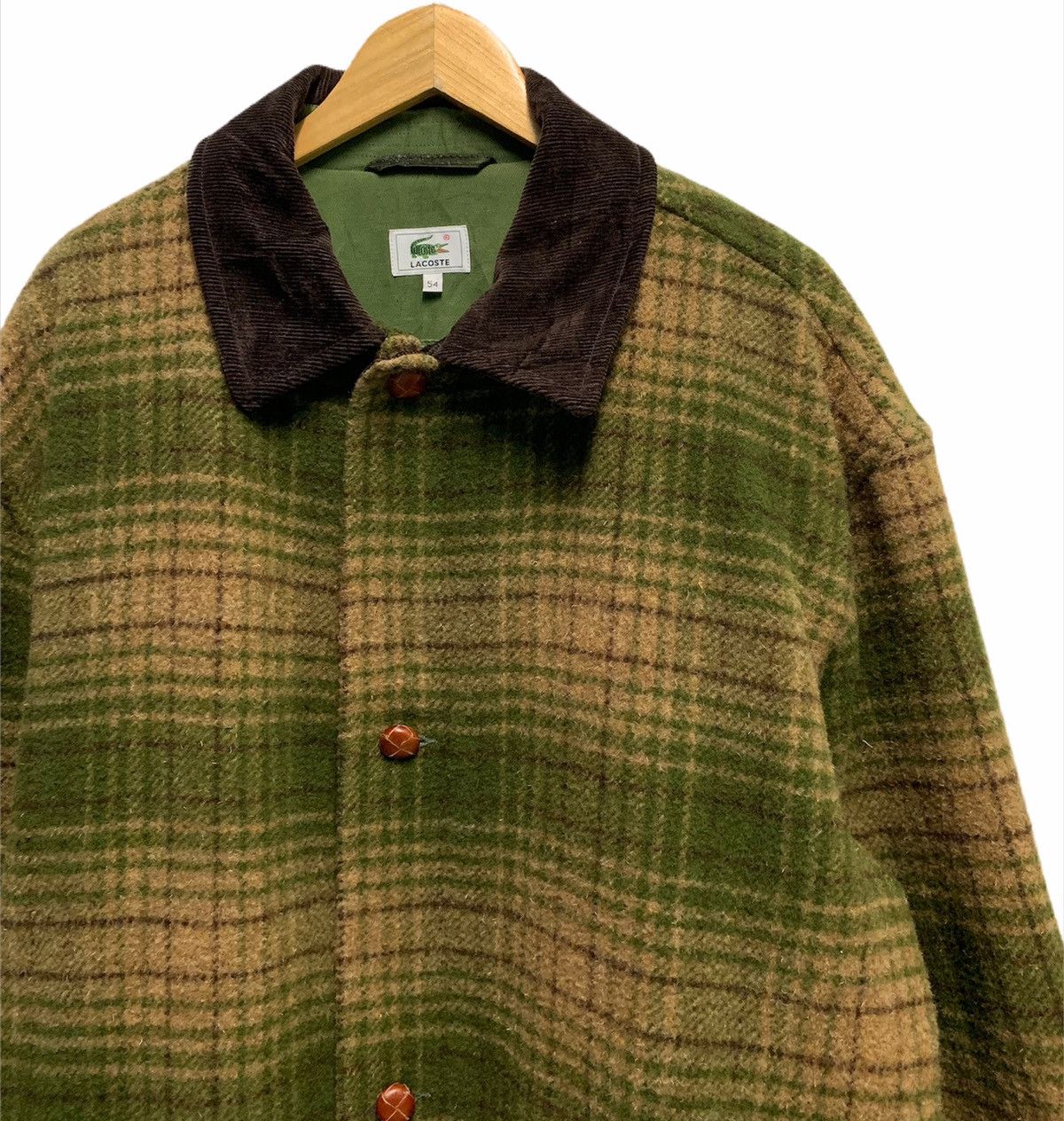 Lacoste × Vintage RARE ‼️ Lacoste Checked Wool Fabric Vintage Jacket Size US L / EU 52-54 / 3 - 2 Thumbnail