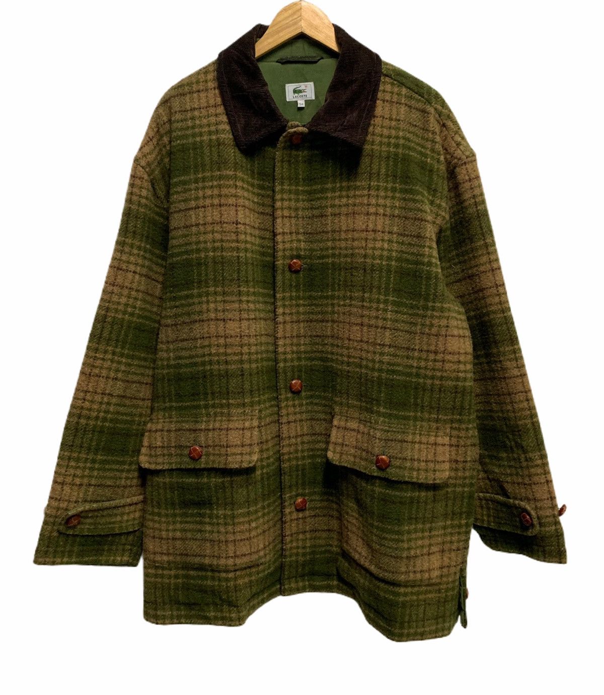 RARE ‼️ Lacoste Checked Wool Fabric Vintage Jacket