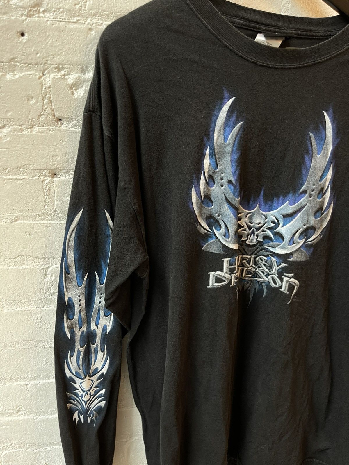 Harley Davidson × Vintage Vintage Harley Davidson Black Tribal Thunder Shirt XL Size US XL / EU 56 / 4 - 3 Thumbnail