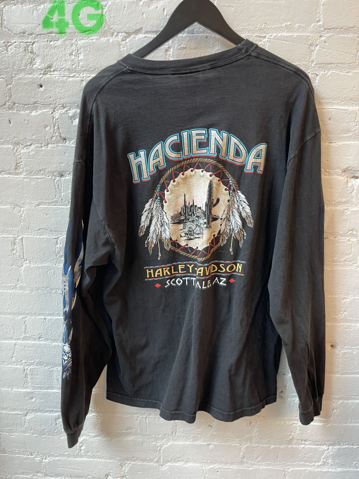Harley Davidson × Vintage Vintage Harley Davidson Black Tribal Thunder Shirt XL Size US XL / EU 56 / 4 - 6 Thumbnail