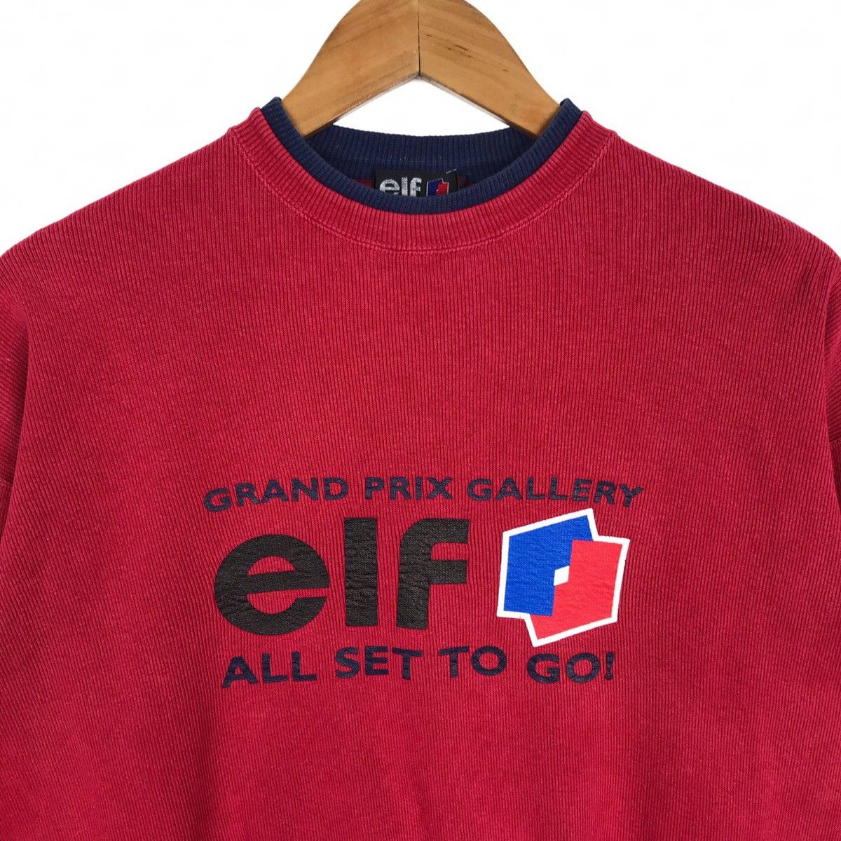 Vintage Vintage Elf Grand Prix Formula One Racing Team Sweatshirt Size US M / EU 48-50 / 2 - 2 Thumbnail