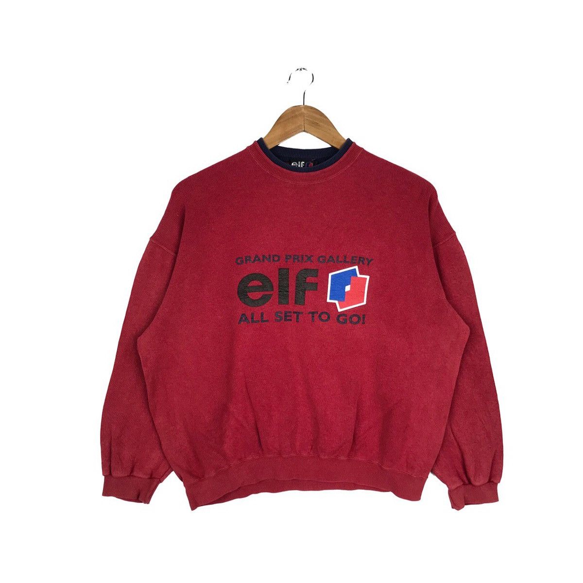 Vintage Vintage Elf Grand Prix Formula One Racing Team Sweatshirt Size US M / EU 48-50 / 2 - 1 Thumbnail