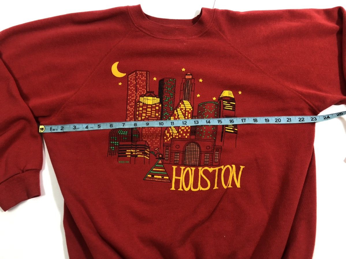 Hanes × Vintage Vintage 80s 90s Houston Puffy Ink Print City Sweatshirt Size US M / EU 48-50 / 2 - 8 Thumbnail
