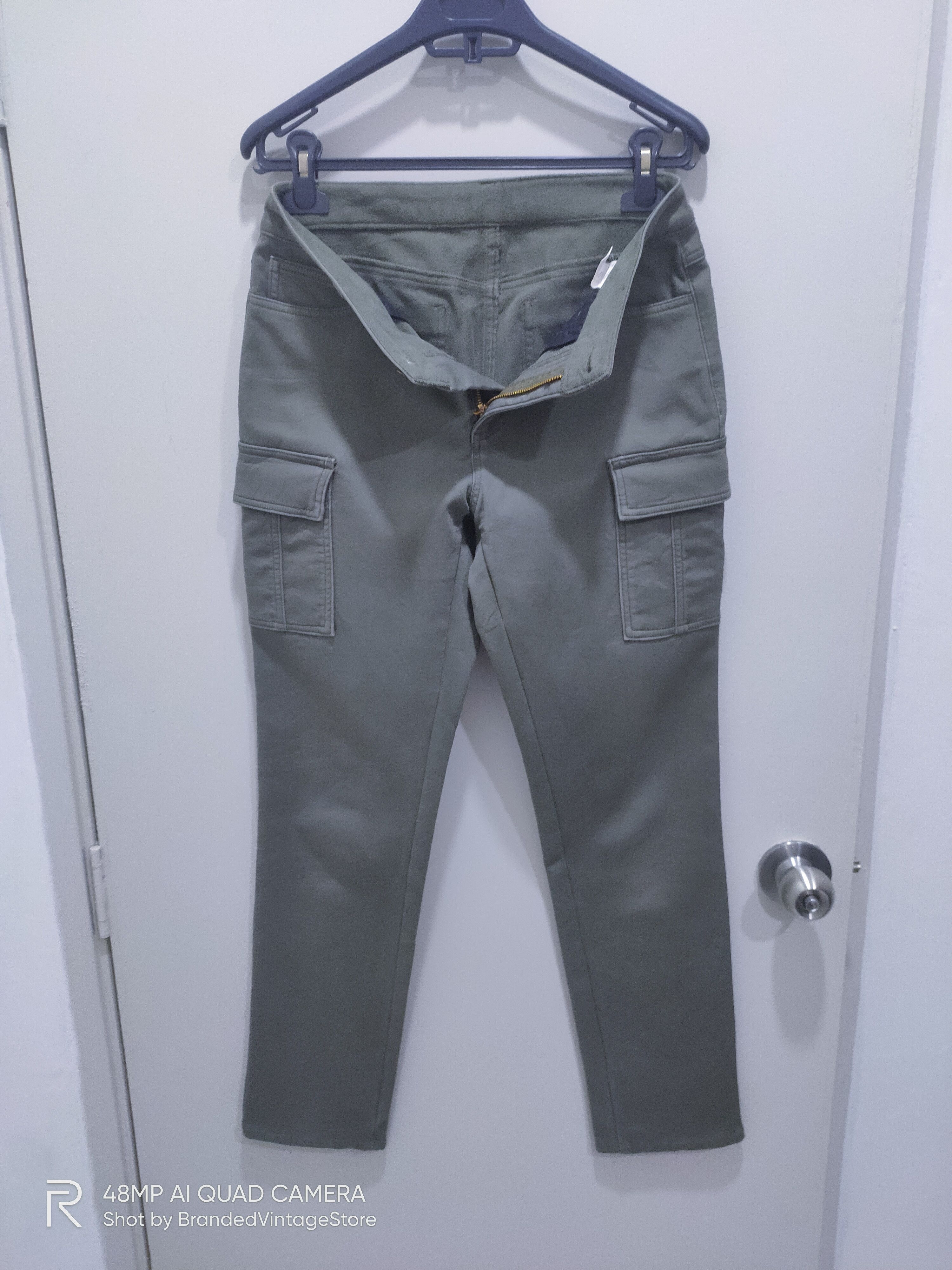 Japanese Brand Fleece Inside Soft Tactical Multipocket Stretch Cargo Pants Size US 29 - 3 Thumbnail