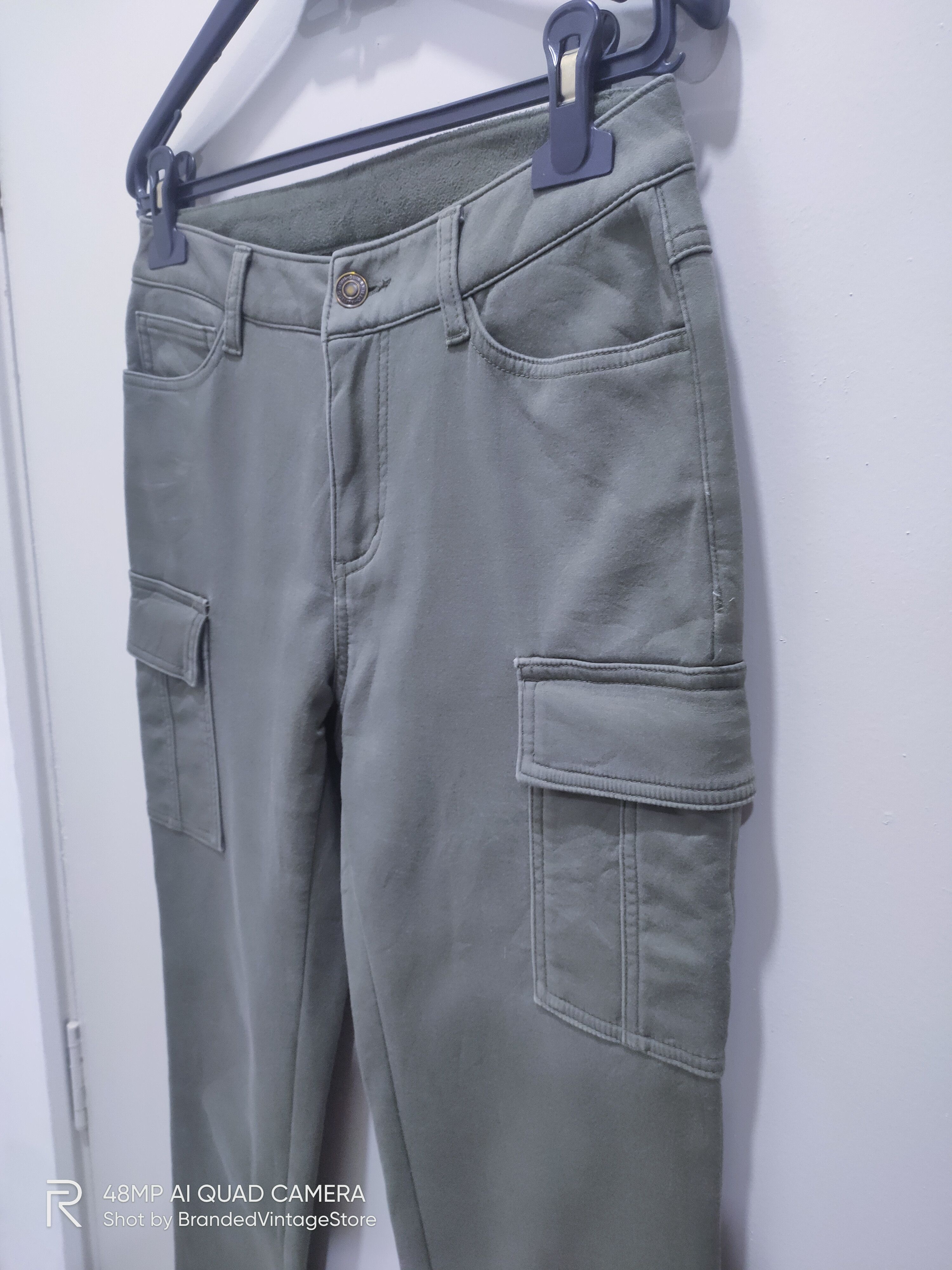 Japanese Brand Fleece Inside Soft Tactical Multipocket Stretch Cargo Pants Size US 29 - 8 Thumbnail