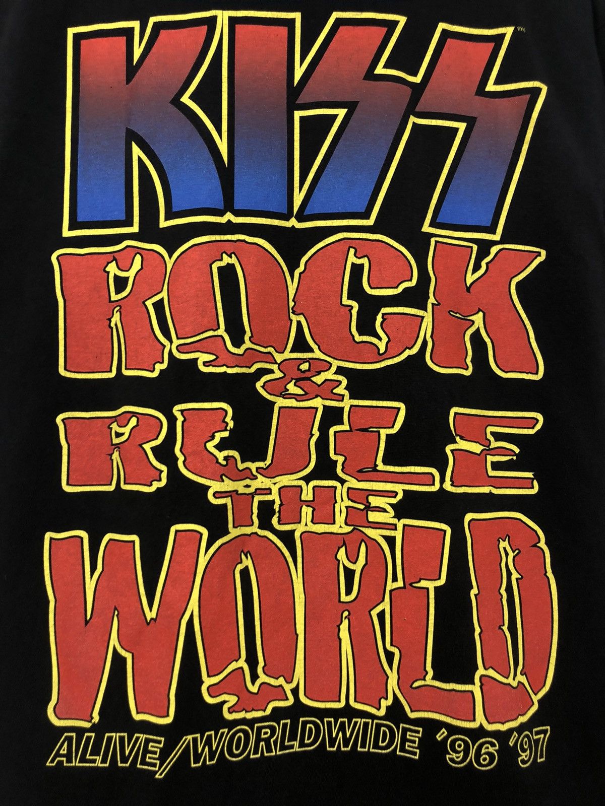Band Tees × Vintage Vintage 1996 Kiss Alive World Wide 1996/1997 Tour Shirt Size US XL / EU 56 / 4 - 11 Thumbnail