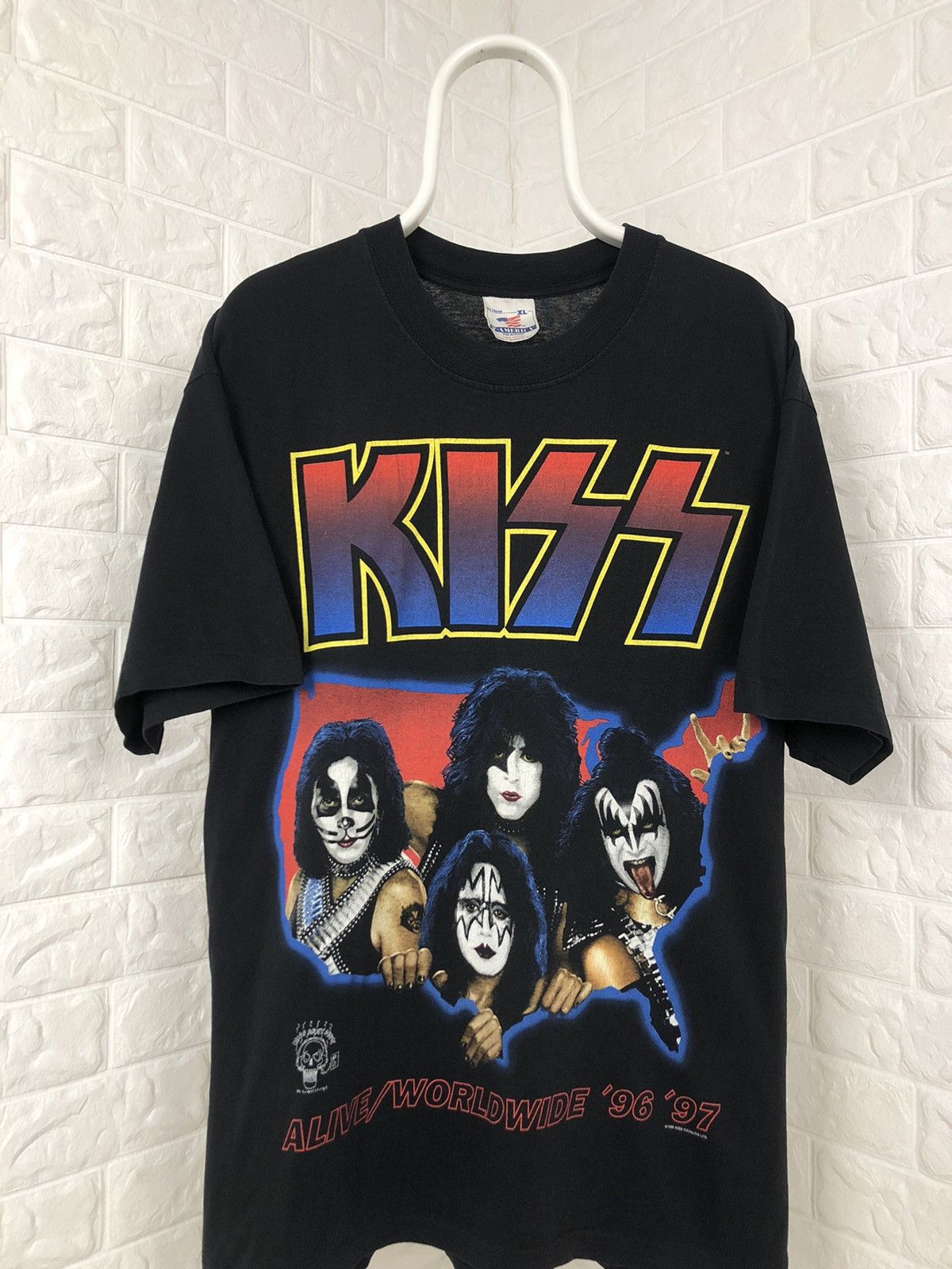 Band Tees × Vintage Vintage 1996 Kiss Alive World Wide 1996/1997 Tour Shirt Size US XL / EU 56 / 4 - 3 Thumbnail