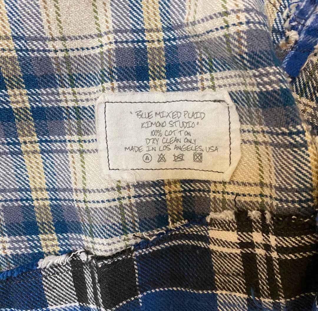 Greg Lauren Greg Lauren Checked Shirt Kimono Size 2 Size US M / EU 48-50 / 2 - 4 Thumbnail