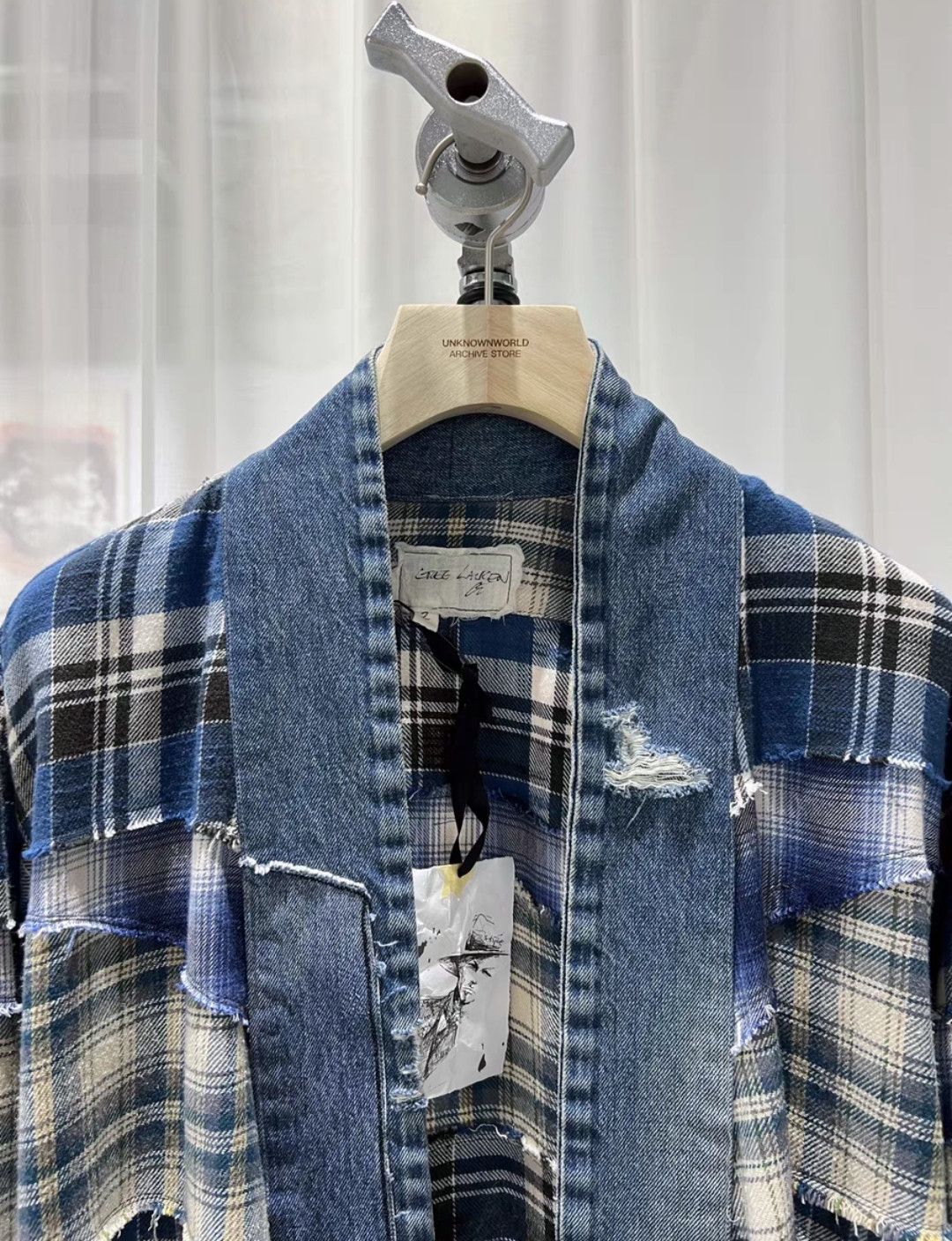 Greg Lauren Greg Lauren Checked Shirt Kimono Size 2 Size US M / EU 48-50 / 2 - 2 Thumbnail