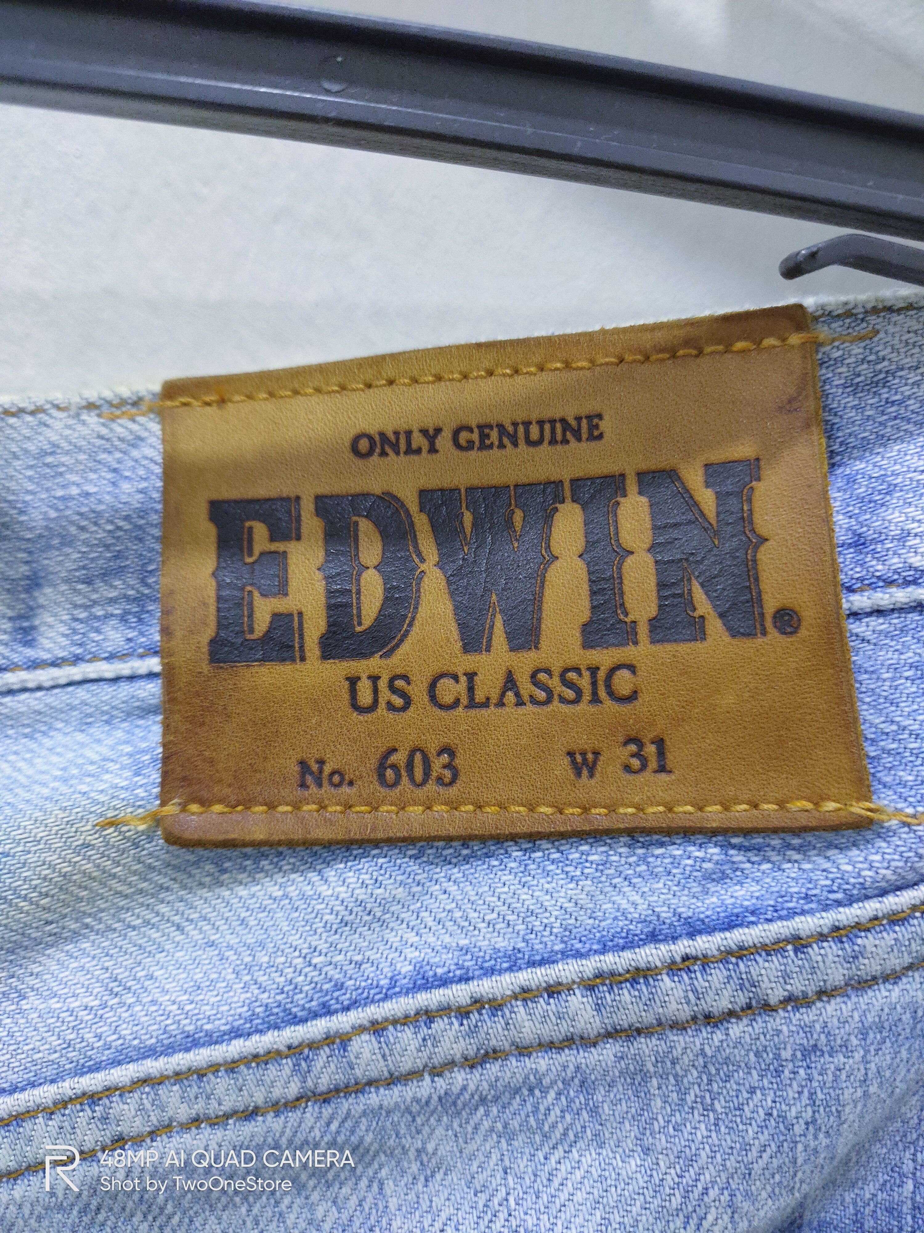 Edwin Vintage Original EDWIN US CLASSIC 603 Rare Denim Blue Jeans Size US 31 - 16 Thumbnail