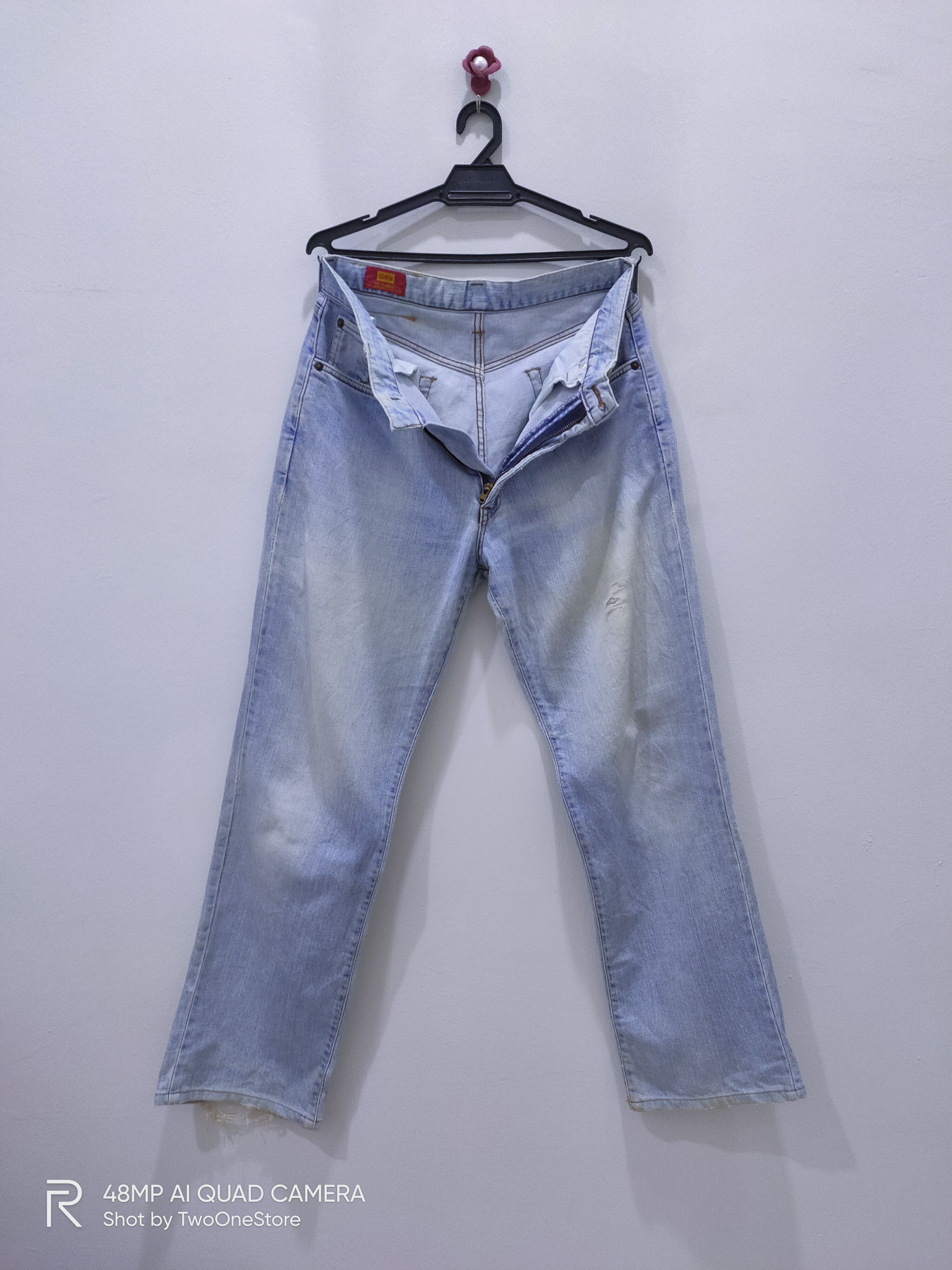 Edwin Vintage Original EDWIN US CLASSIC 603 Rare Denim Blue Jeans Size US 31 - 3 Thumbnail