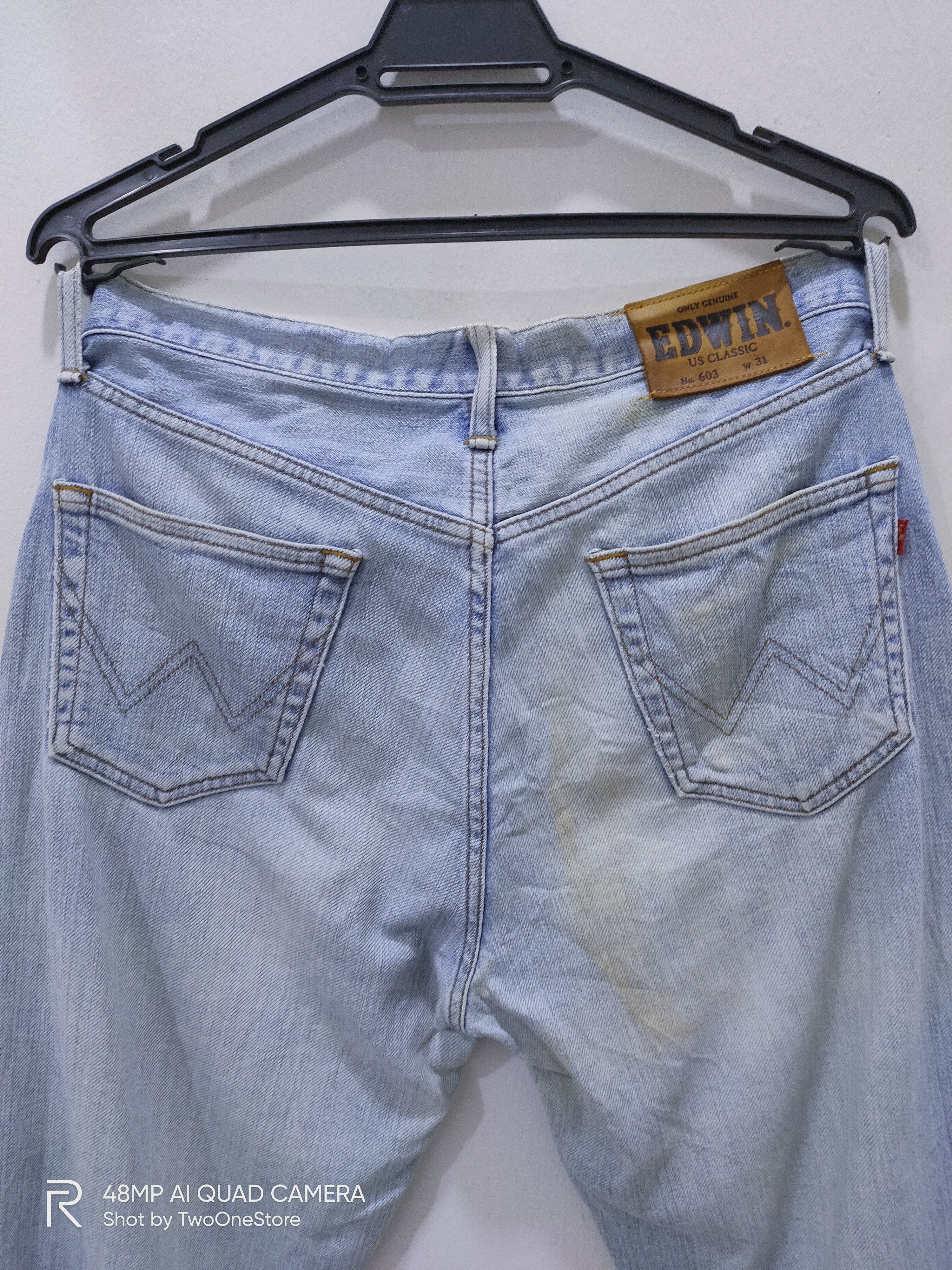 Edwin Vintage Original EDWIN US CLASSIC 603 Rare Denim Blue Jeans Size US 31 - 4 Thumbnail