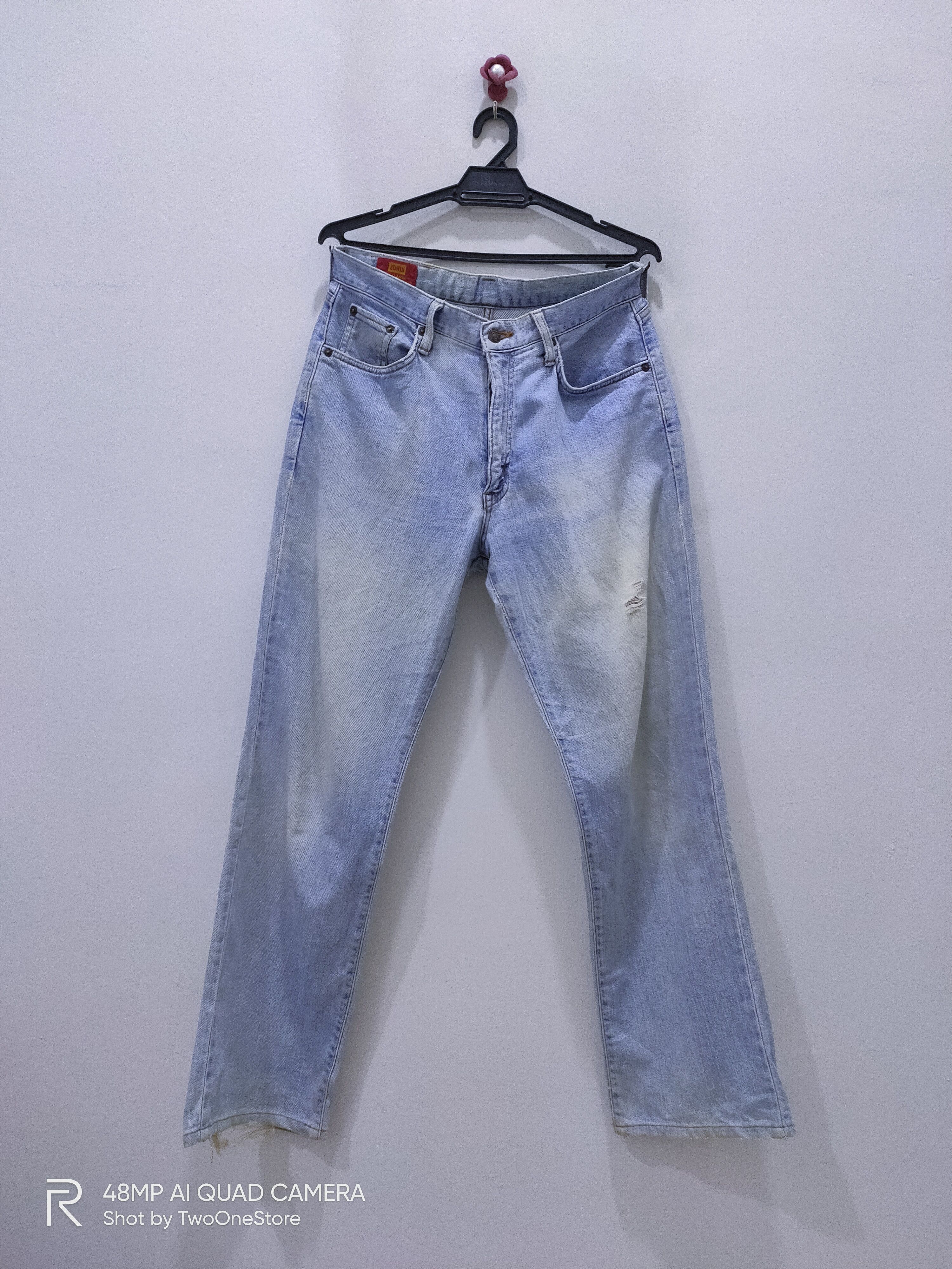 Edwin Vintage Original EDWIN US CLASSIC 603 Rare Denim Blue Jeans Size US 31 - 1 Thumbnail