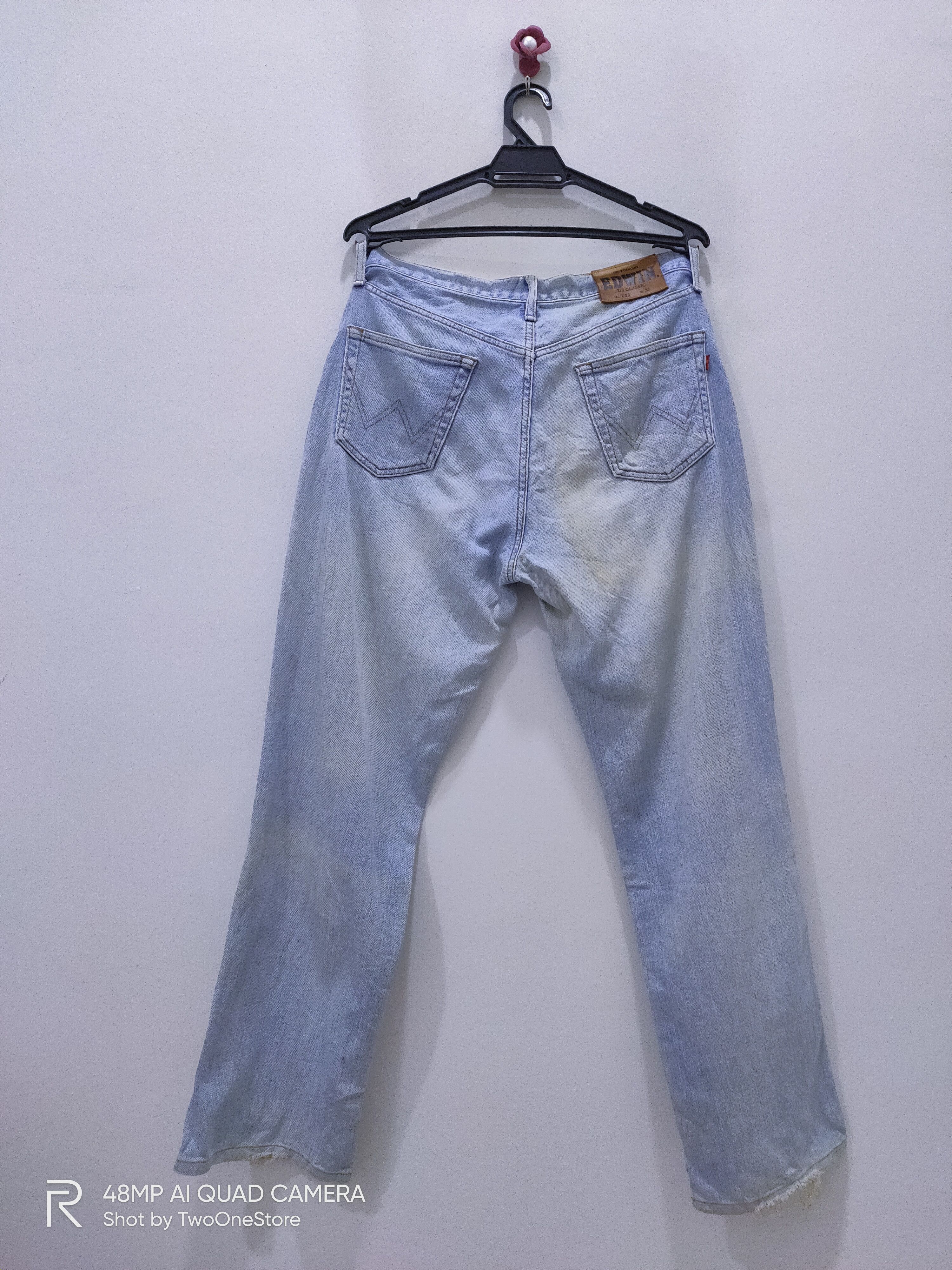 Edwin Vintage Original EDWIN US CLASSIC 603 Rare Denim Blue Jeans Size US 31 - 2 Thumbnail