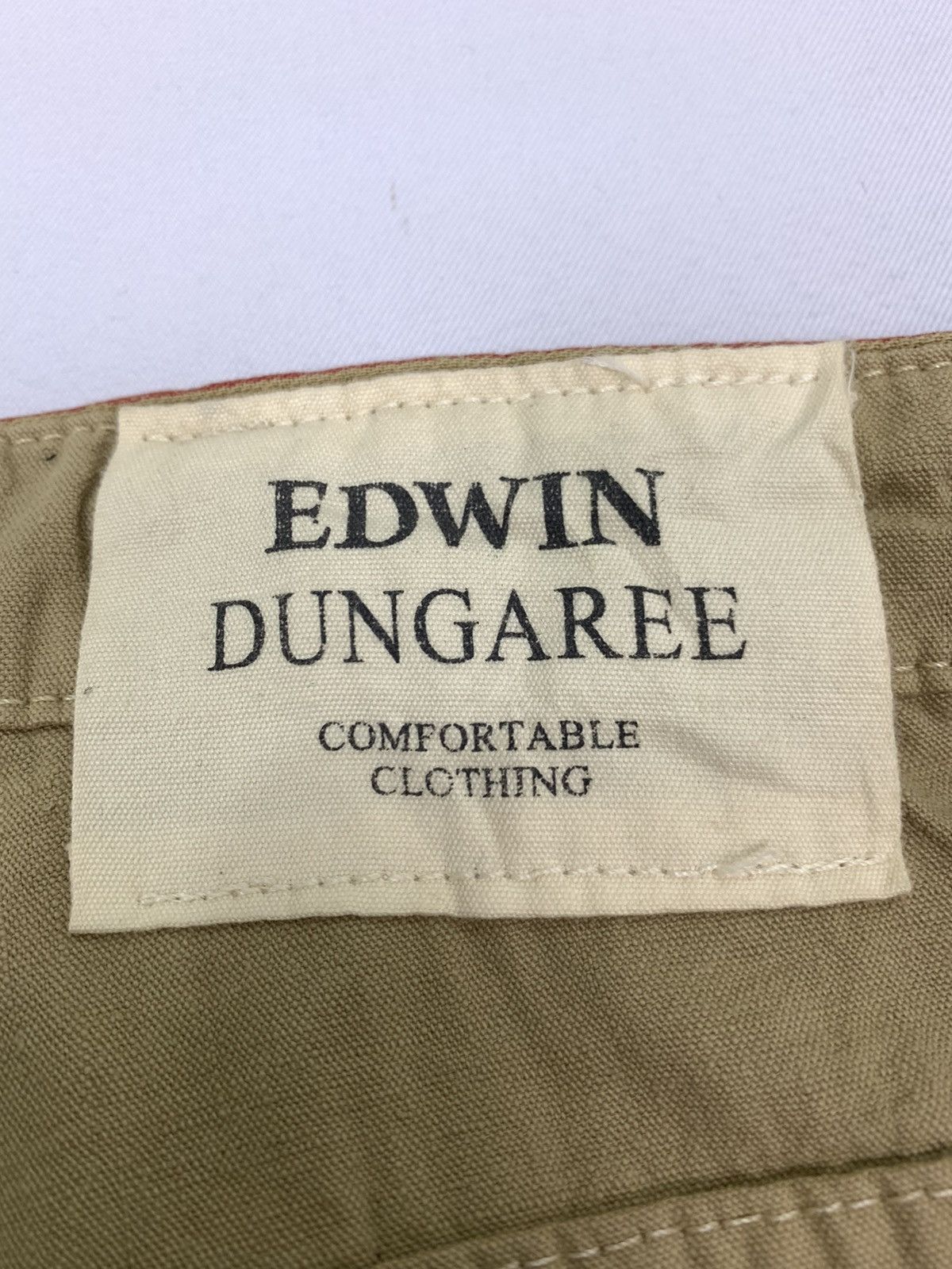 Edwin × Japanese Brand × Seditionaries Vintag EDWIN Dungaree Hemp Khaki Stripe Pullover Cargo Pant Size US 37 - 19 Thumbnail