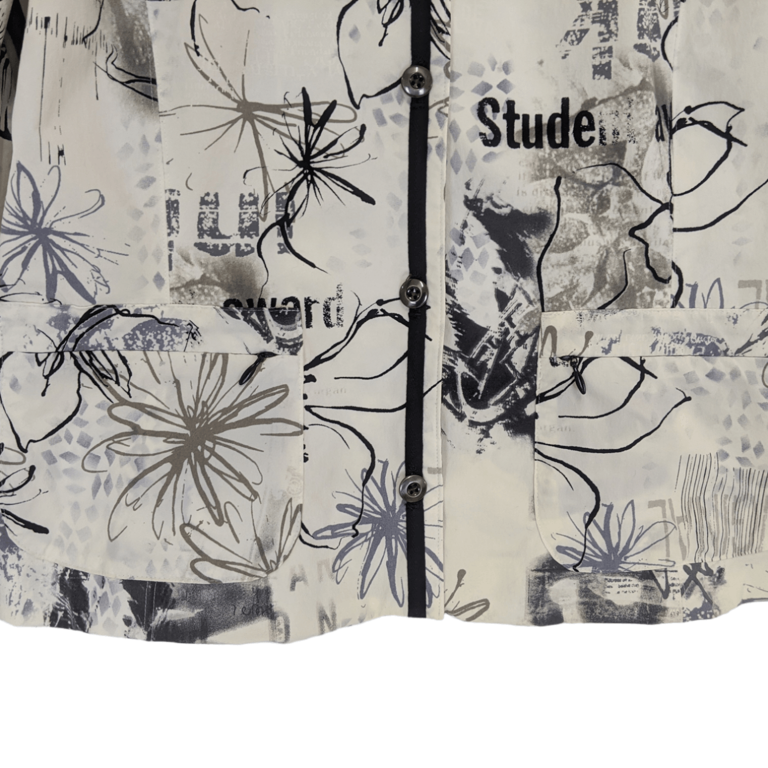 Japanese Brand Japan LES LALIQUE Monogram Full Print Jacket Size S / US 4 / IT 40 - 6 Thumbnail