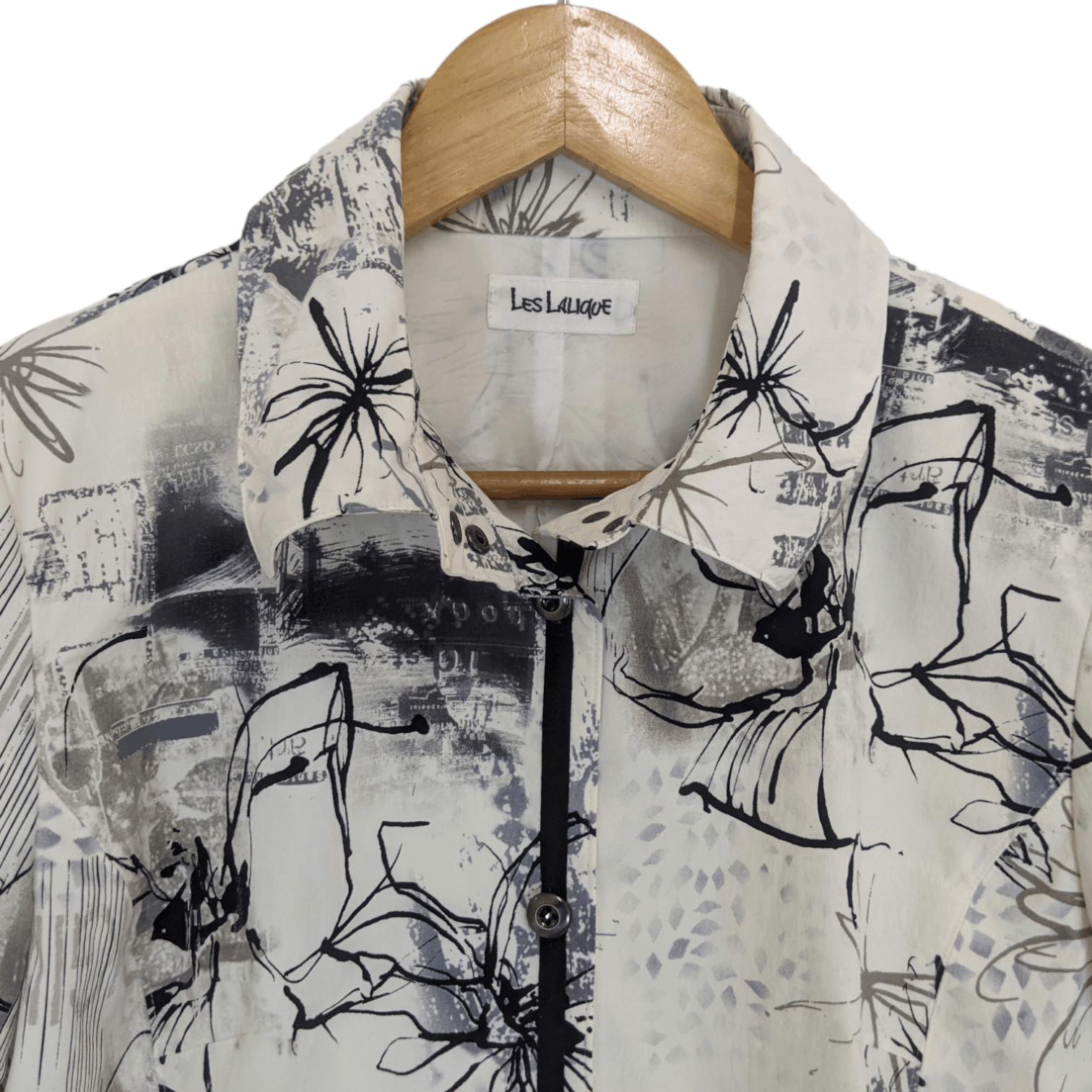 Japanese Brand Japan LES LALIQUE Monogram Full Print Jacket Size S / US 4 / IT 40 - 4 Thumbnail