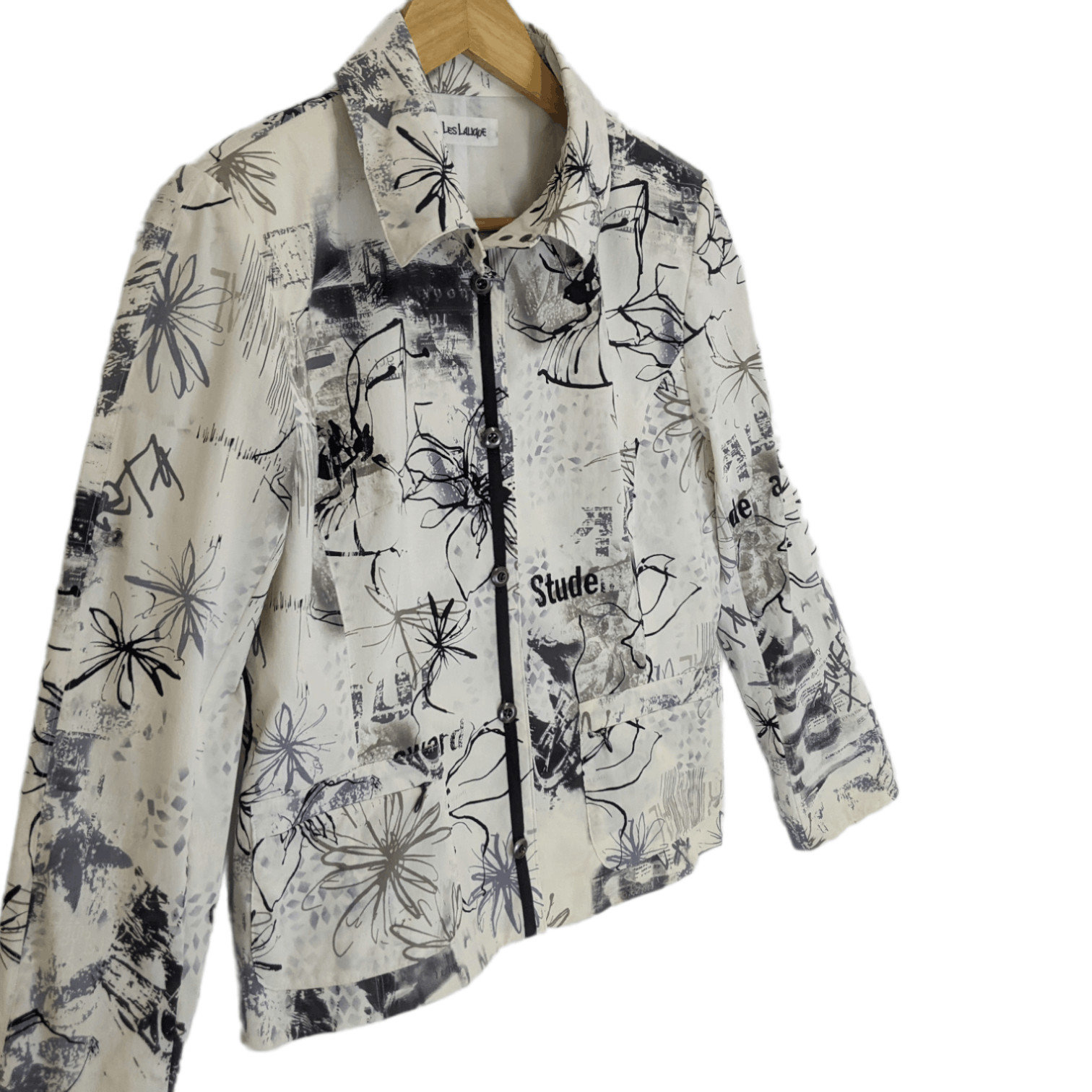 Japanese Brand Japan LES LALIQUE Monogram Full Print Jacket Size S / US 4 / IT 40 - 3 Thumbnail
