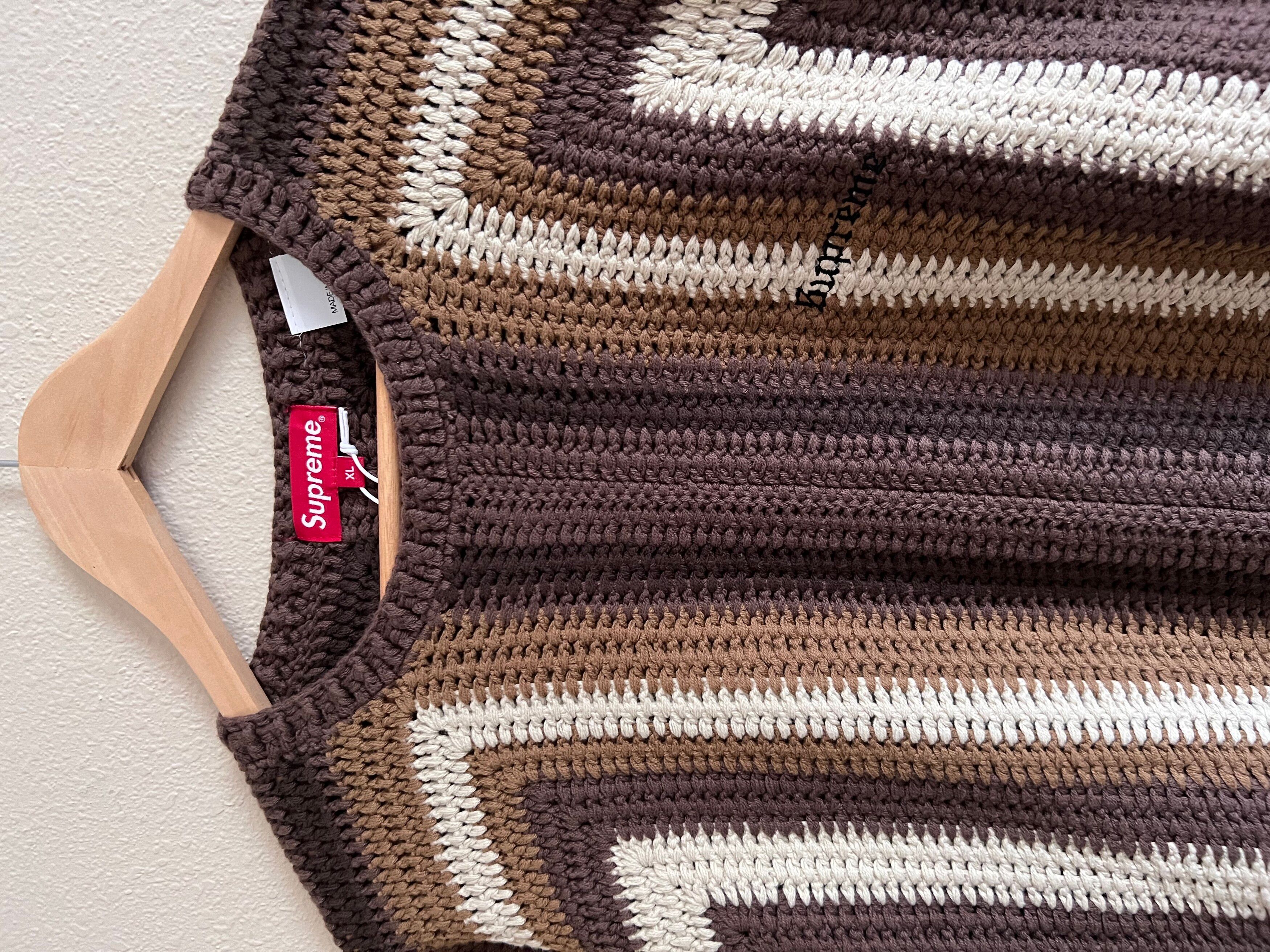 Supreme Supreme Hand Knit Crochet Sweater Brown | Grailed