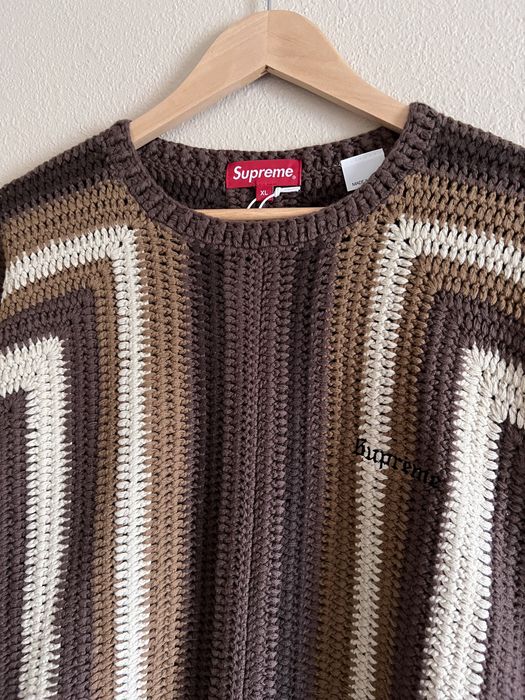 Supreme Supreme Hand Knit Crochet Sweater Brown | Grailed